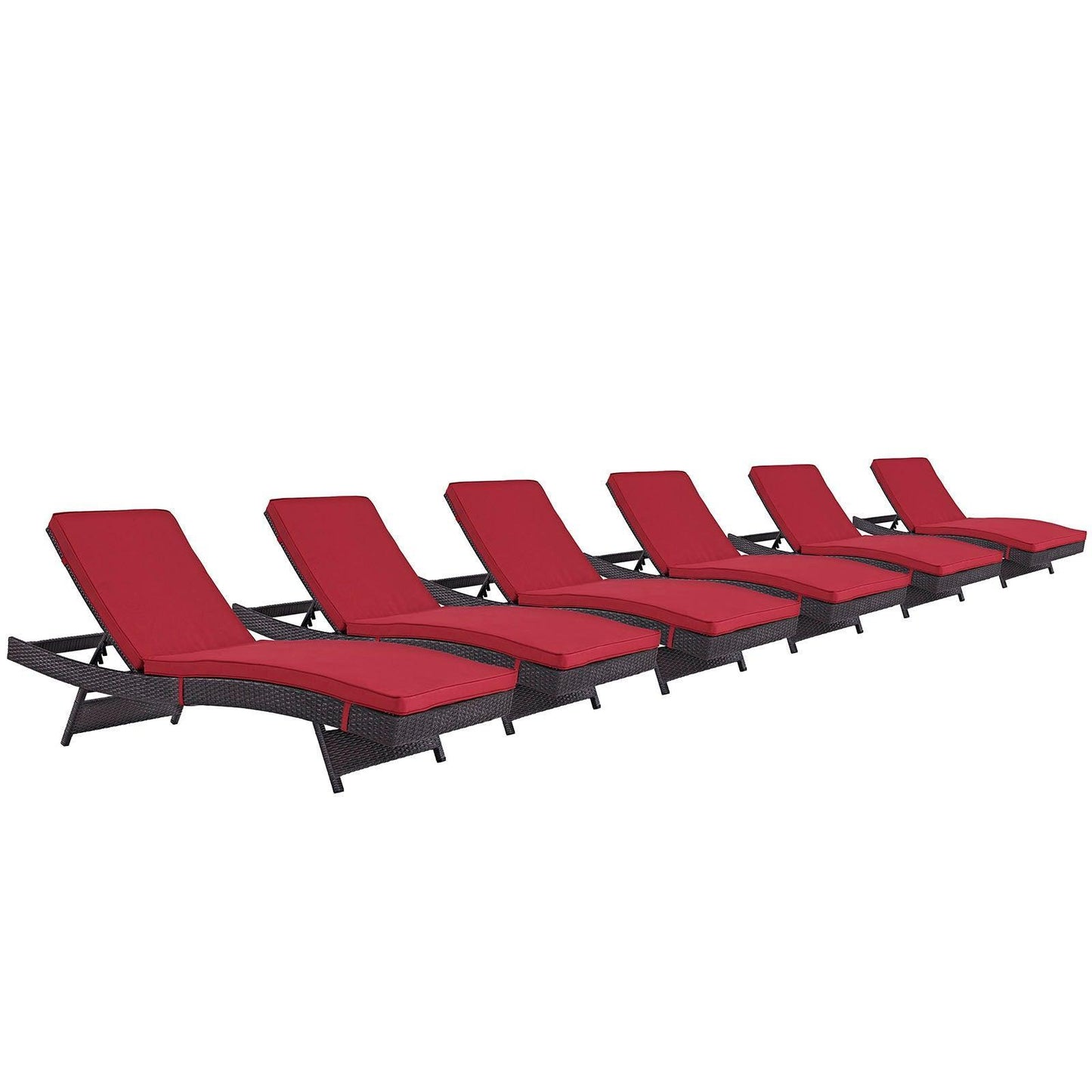 Modway Convene Chaise Outdoor Patio Set of 6 FredCo