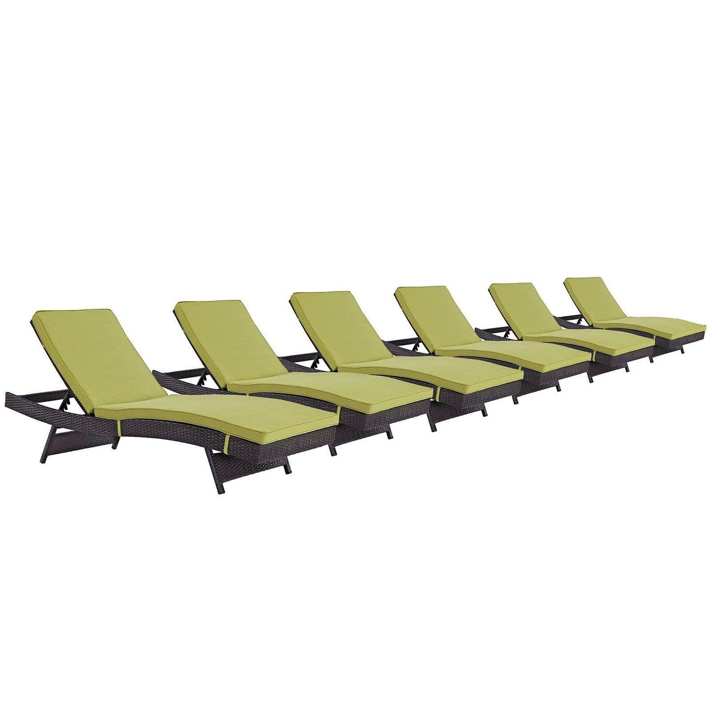 Modway Convene Chaise Outdoor Patio Set of 6 FredCo