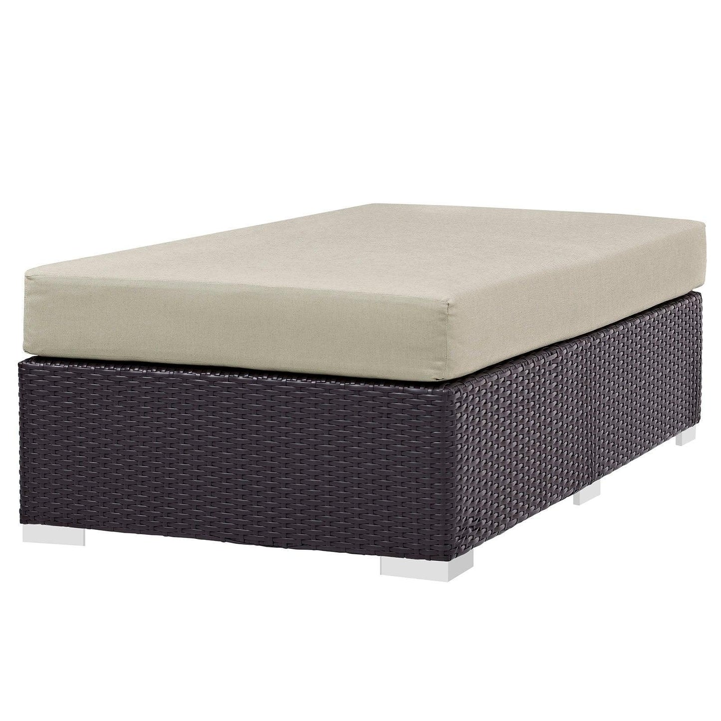 Modway Convene Outdoor Patio Fabric Rectangle Ottoman FredCo
