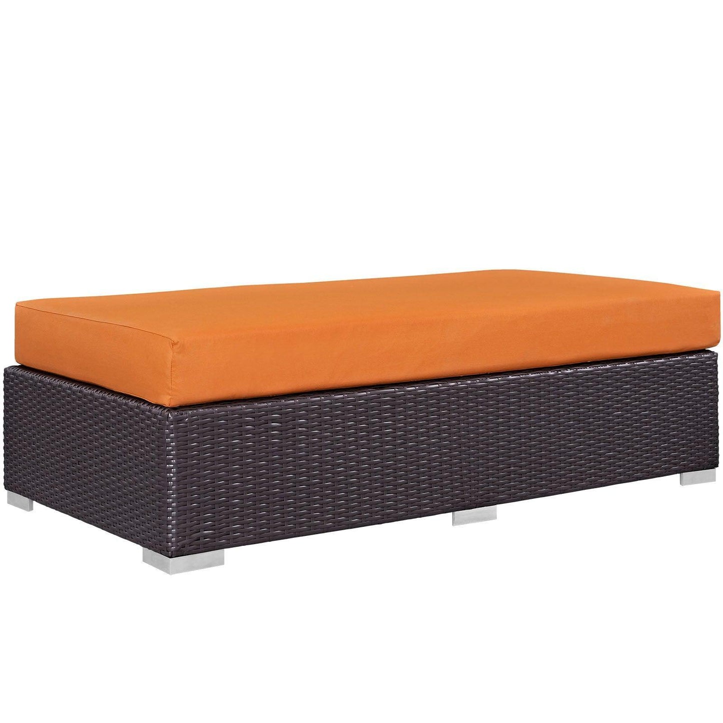 Modway Convene Outdoor Patio Fabric Rectangle Ottoman FredCo