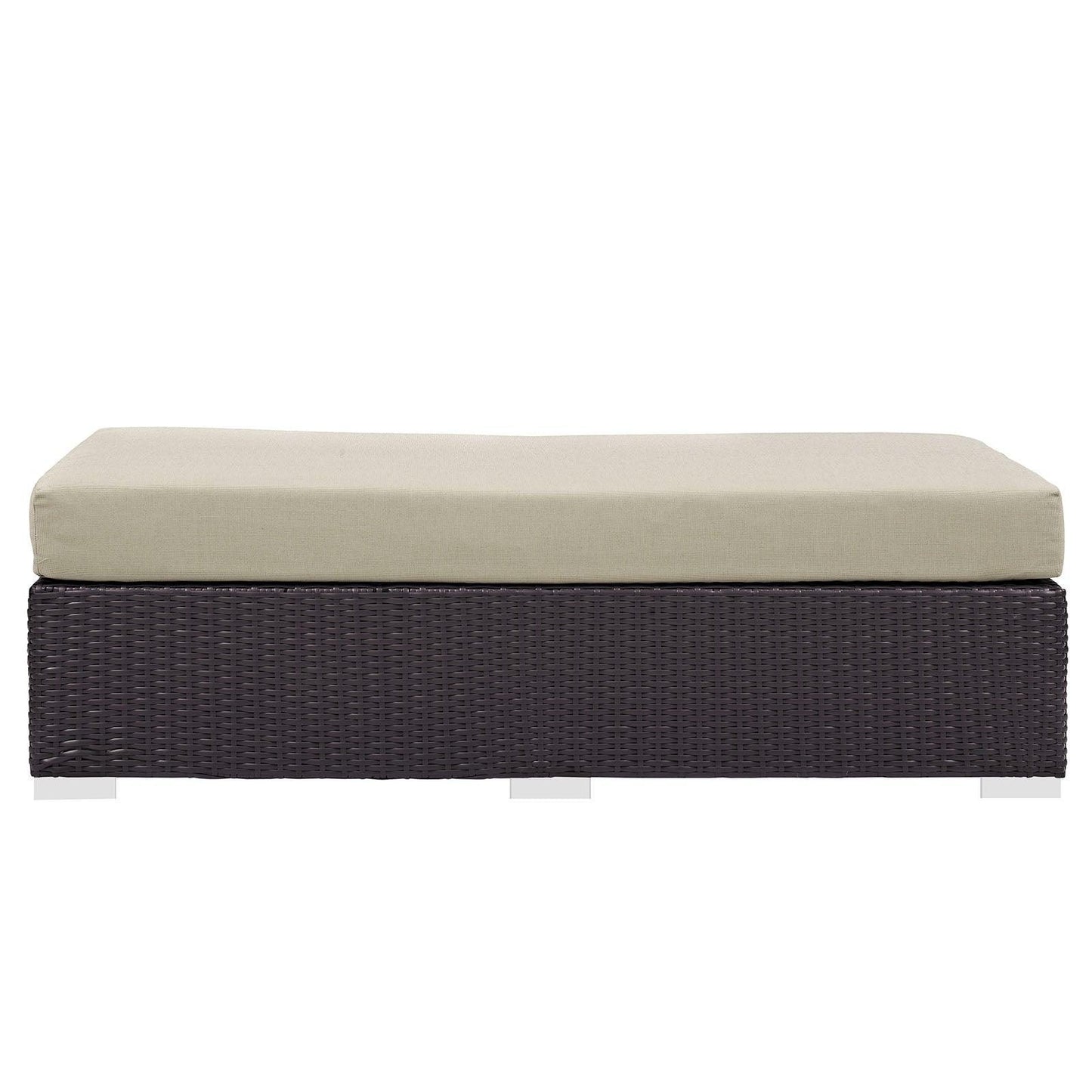 Modway Convene Outdoor Patio Fabric Rectangle Ottoman FredCo