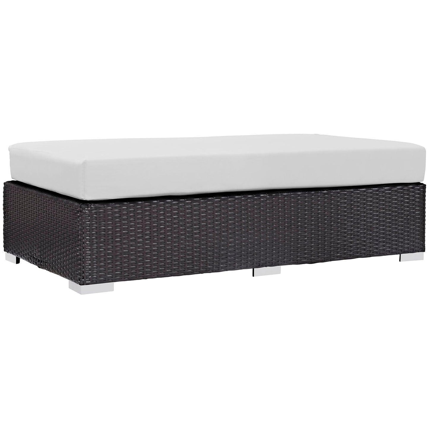 Modway Convene Outdoor Patio Fabric Rectangle Ottoman FredCo