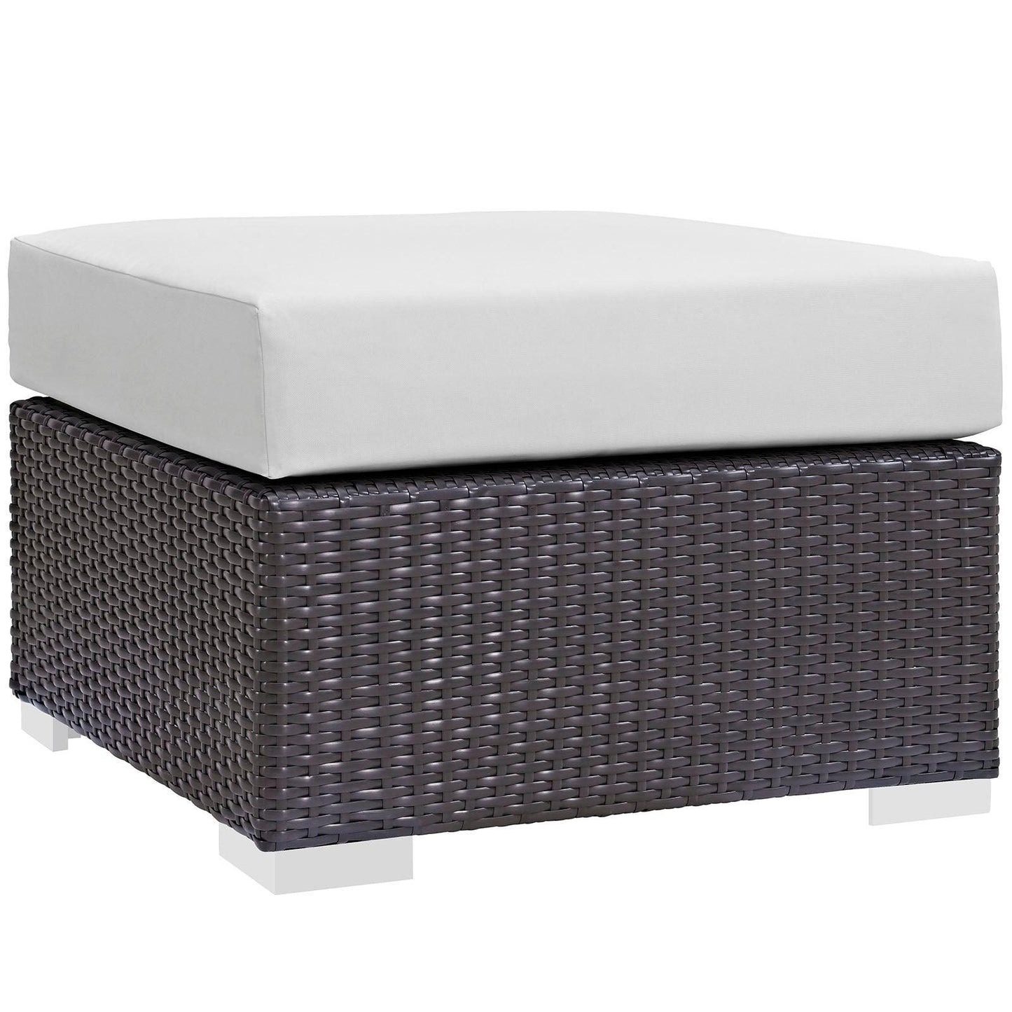 Modway Convene Outdoor Patio Fabric Square Ottoman FredCo