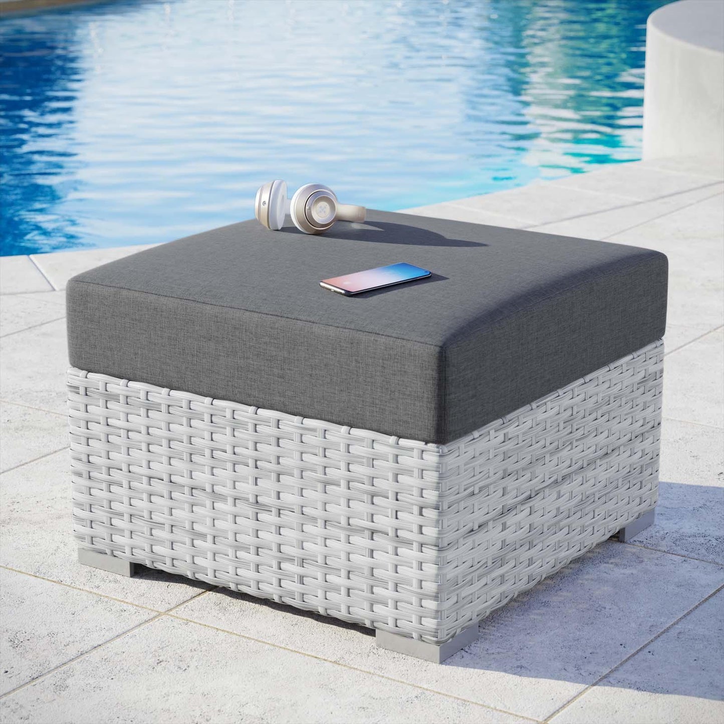 Modway Convene Outdoor Patio Ottoman FredCo