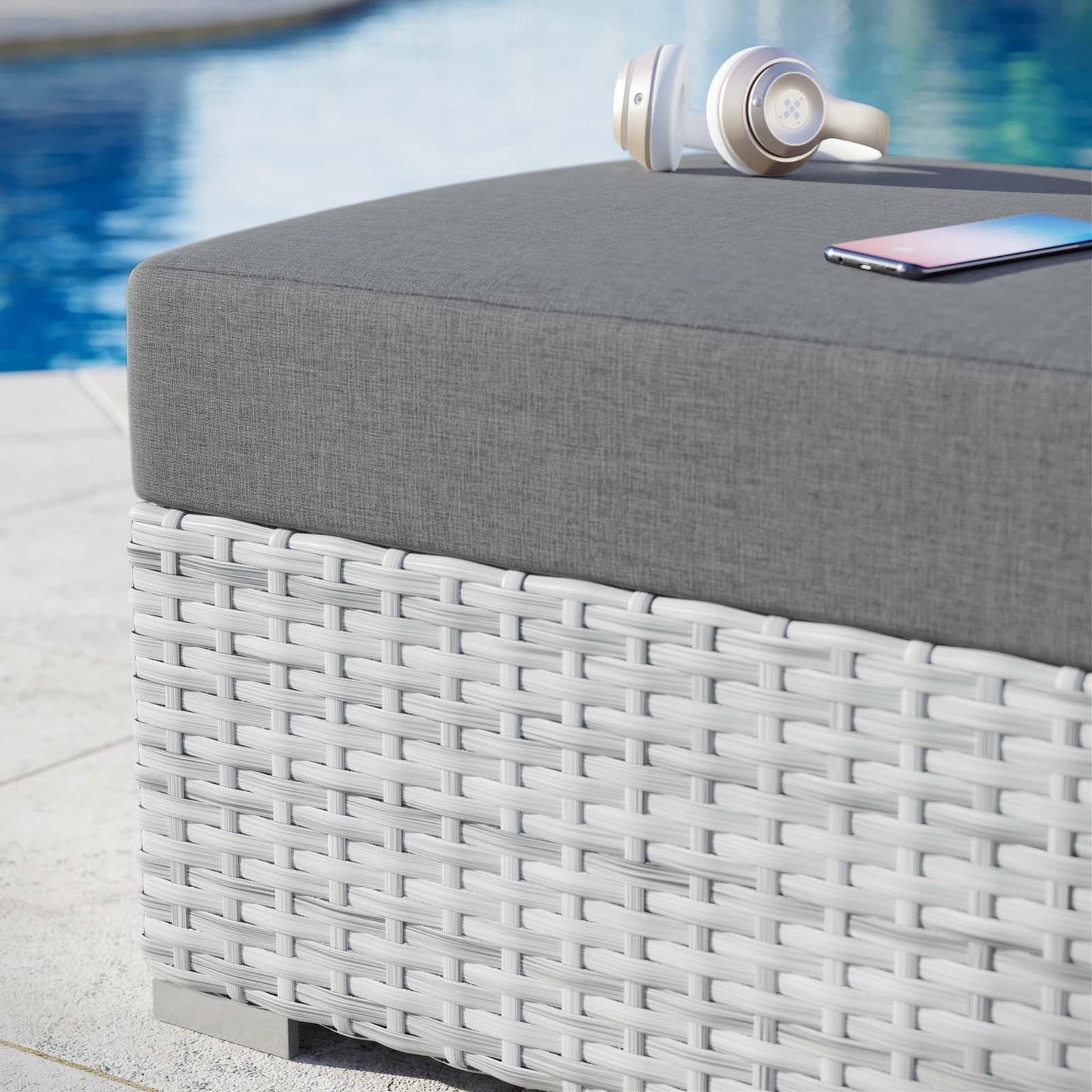 Modway Convene Outdoor Patio Ottoman FredCo