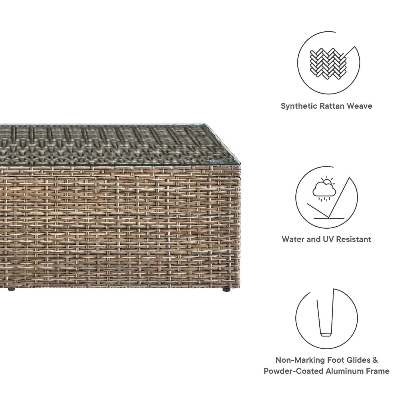 Modway Convene Outdoor Patio Outdoor Patio Coffee Table FredCo