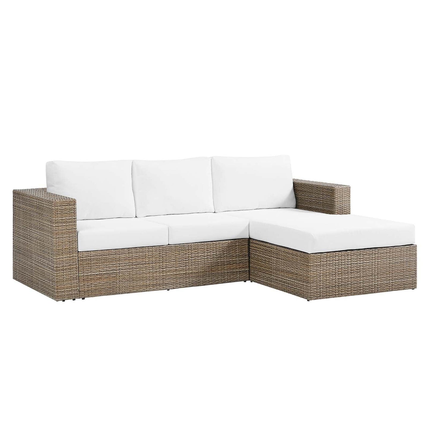 Modway Convene Outdoor Patio Outdoor Patio L-Shaped Sectional Sofa FredCo