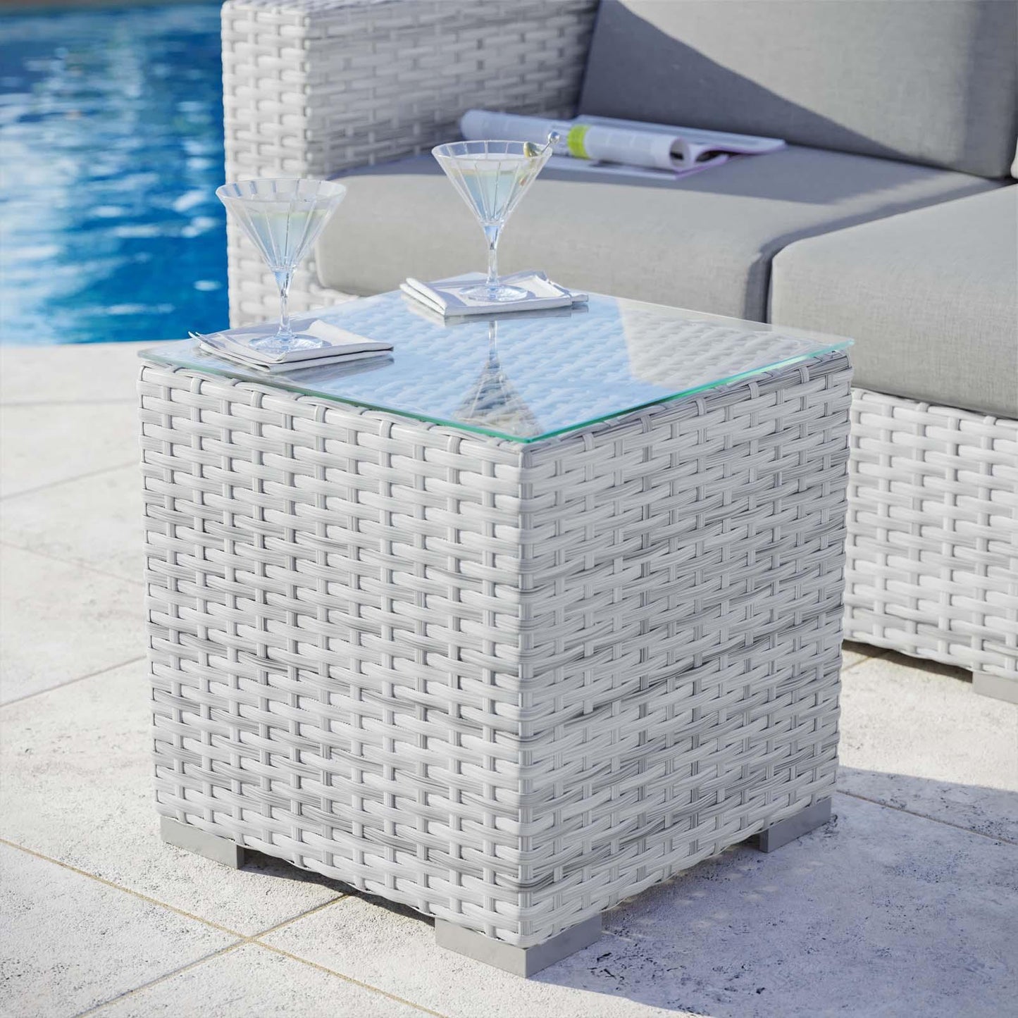 Modway Convene Outdoor Patio Side Table, EEI-4300 FredCo