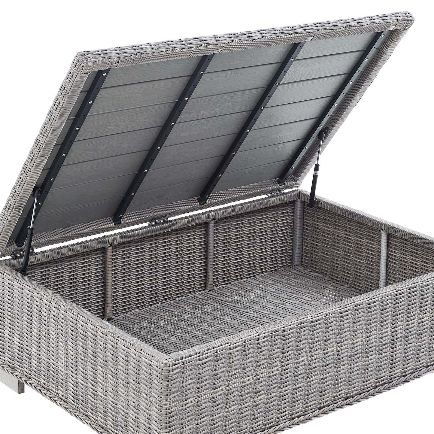 Modway Conway 45" Outdoor Patio Wicker Rattan Coffee Table FredCo