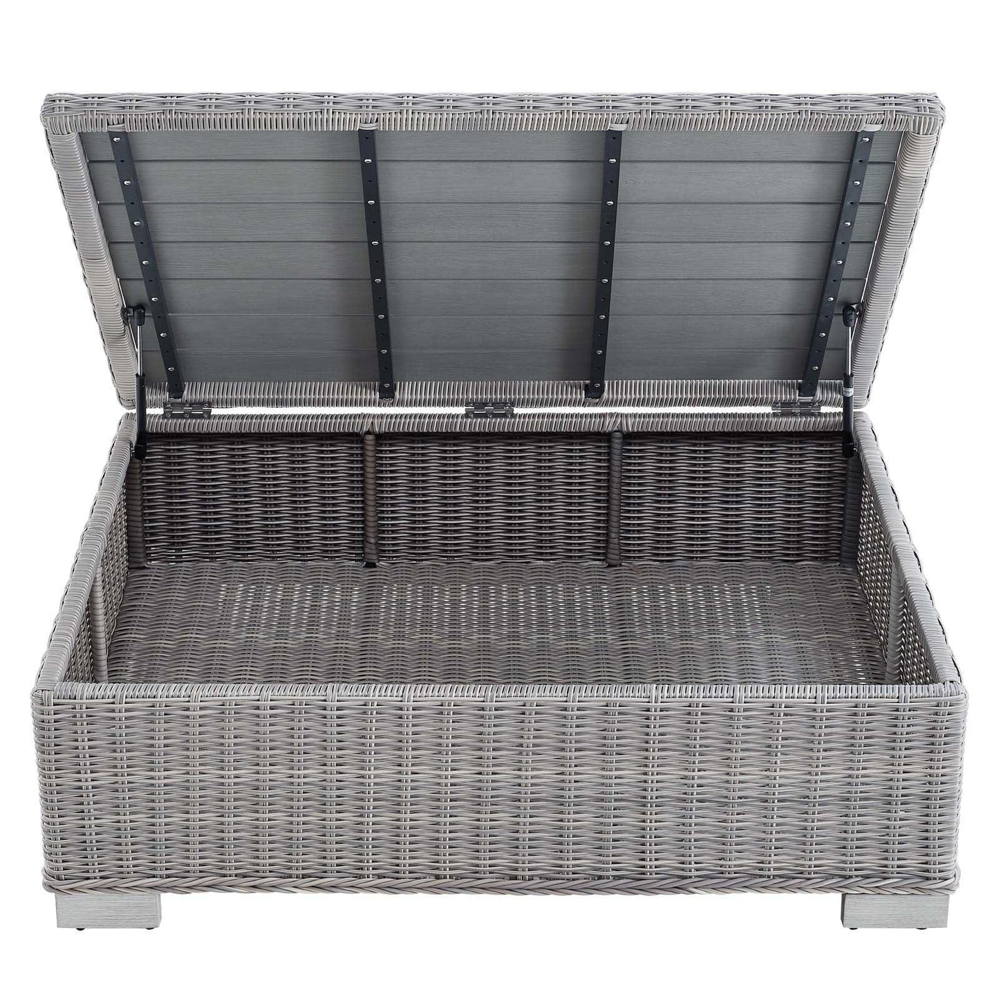 Modway Conway 45" Outdoor Patio Wicker Rattan Coffee Table FredCo