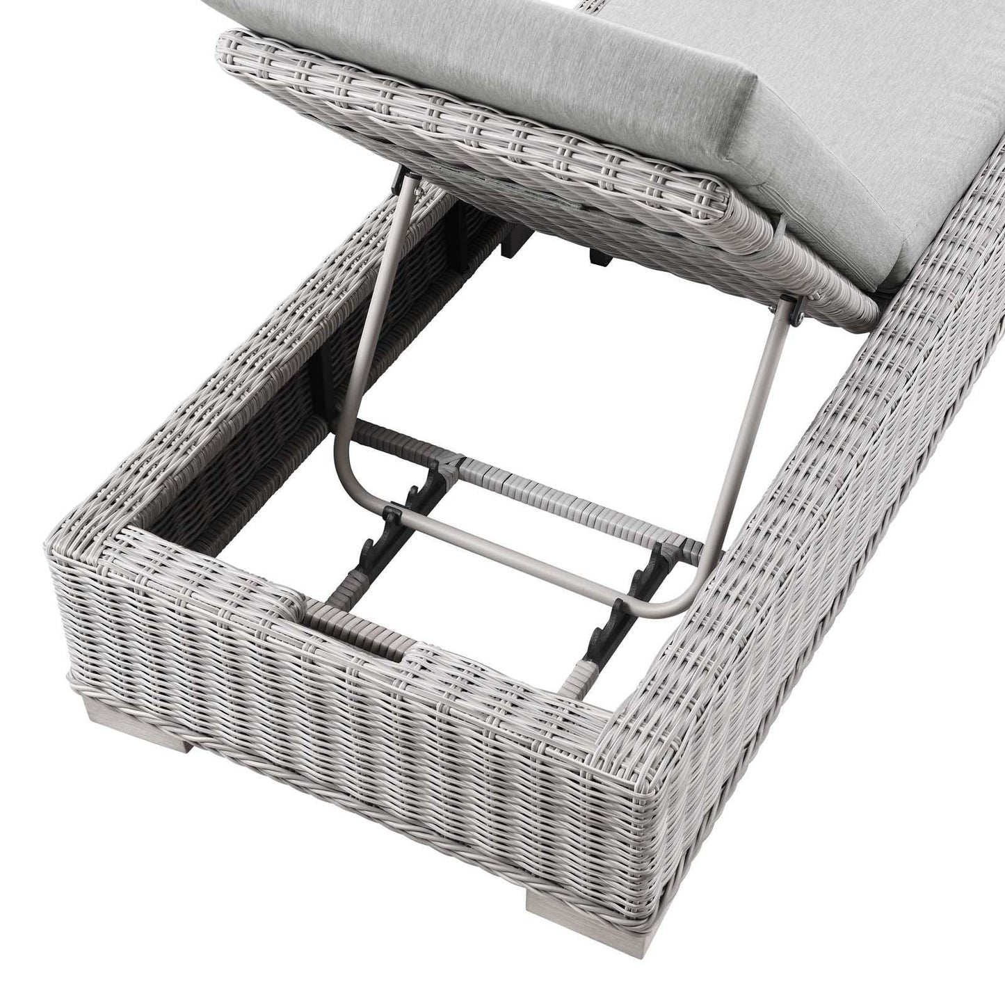 Modway Conway Outdoor Patio Wicker Rattan Chaise Lounge FredCo