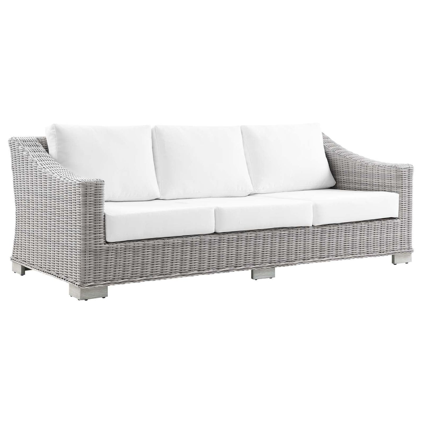 Modway Conway Outdoor Patio Wicker Rattan Sofa FredCo
