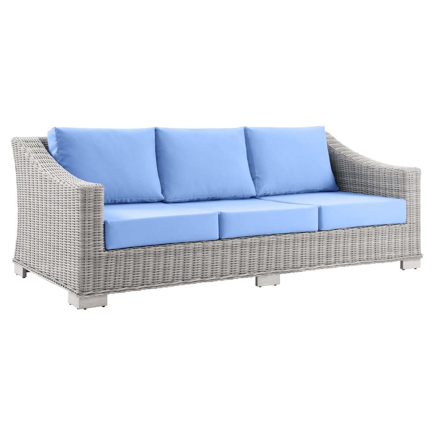 Modway Conway Outdoor Patio Wicker Rattan Sofa FredCo