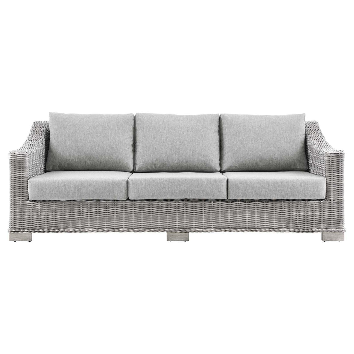 Modway Conway Outdoor Patio Wicker Rattan Sofa FredCo