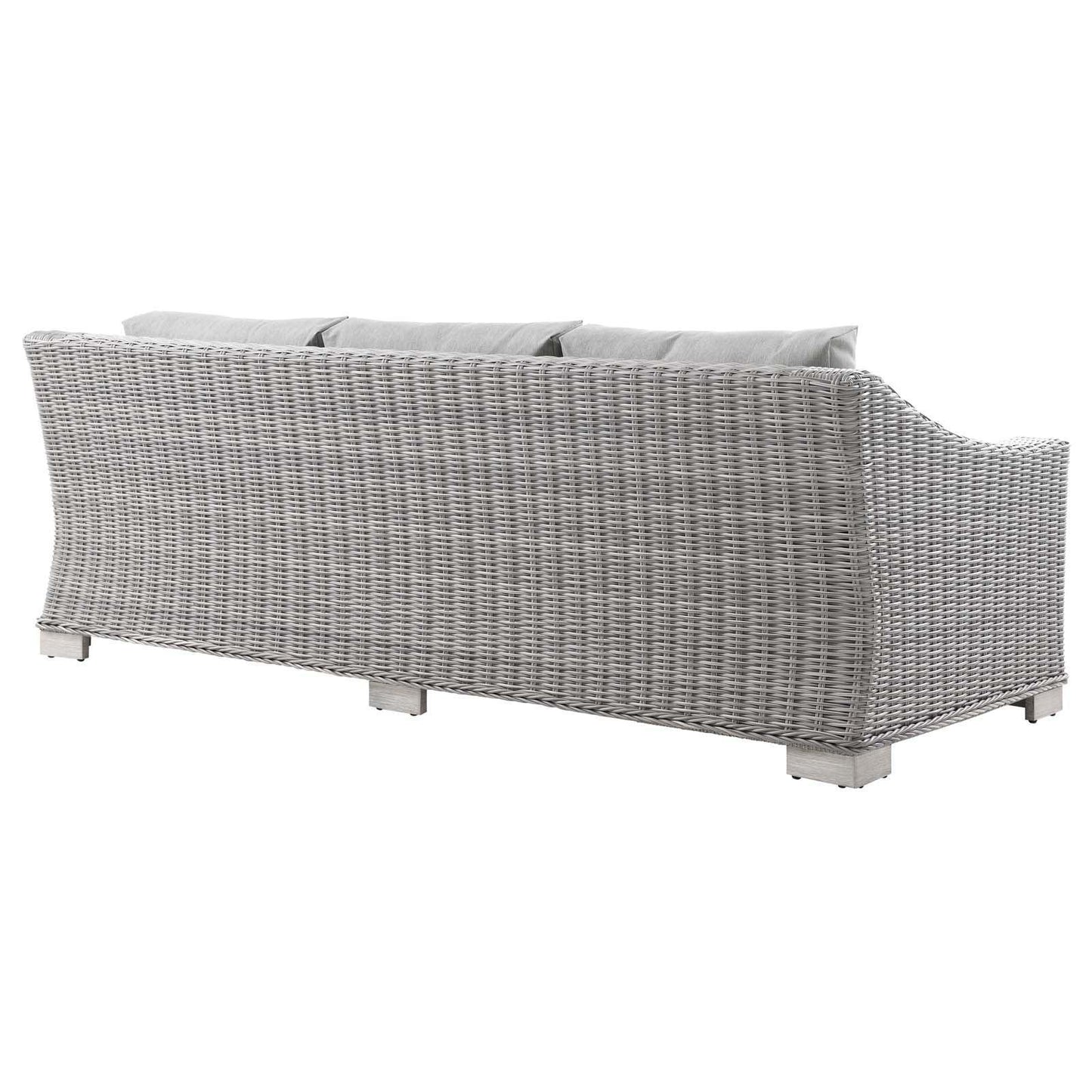 Modway Conway Outdoor Patio Wicker Rattan Sofa FredCo