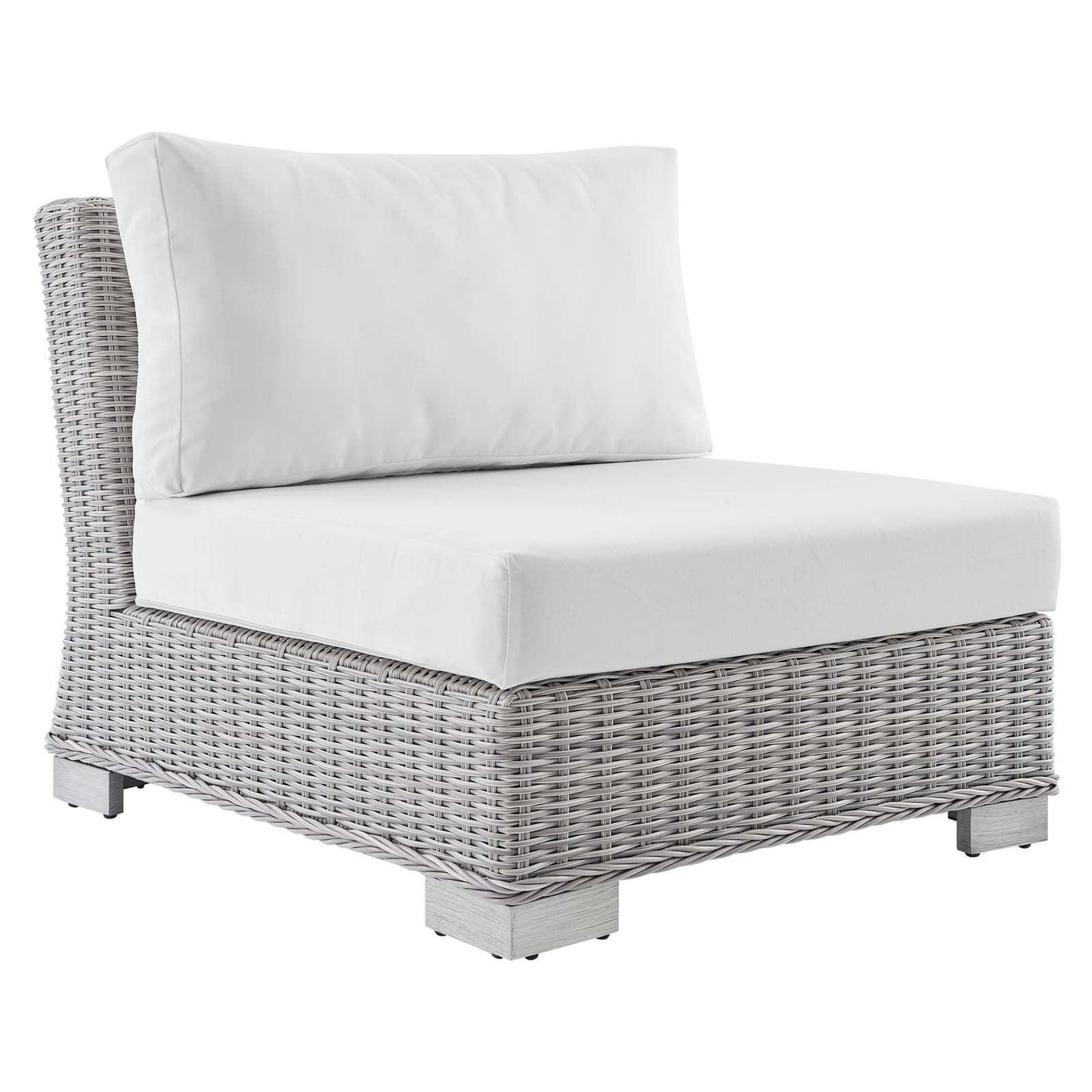 Modway Conway Sunbrella® Outdoor Patio Wicker Rattan Armless Chair FredCo