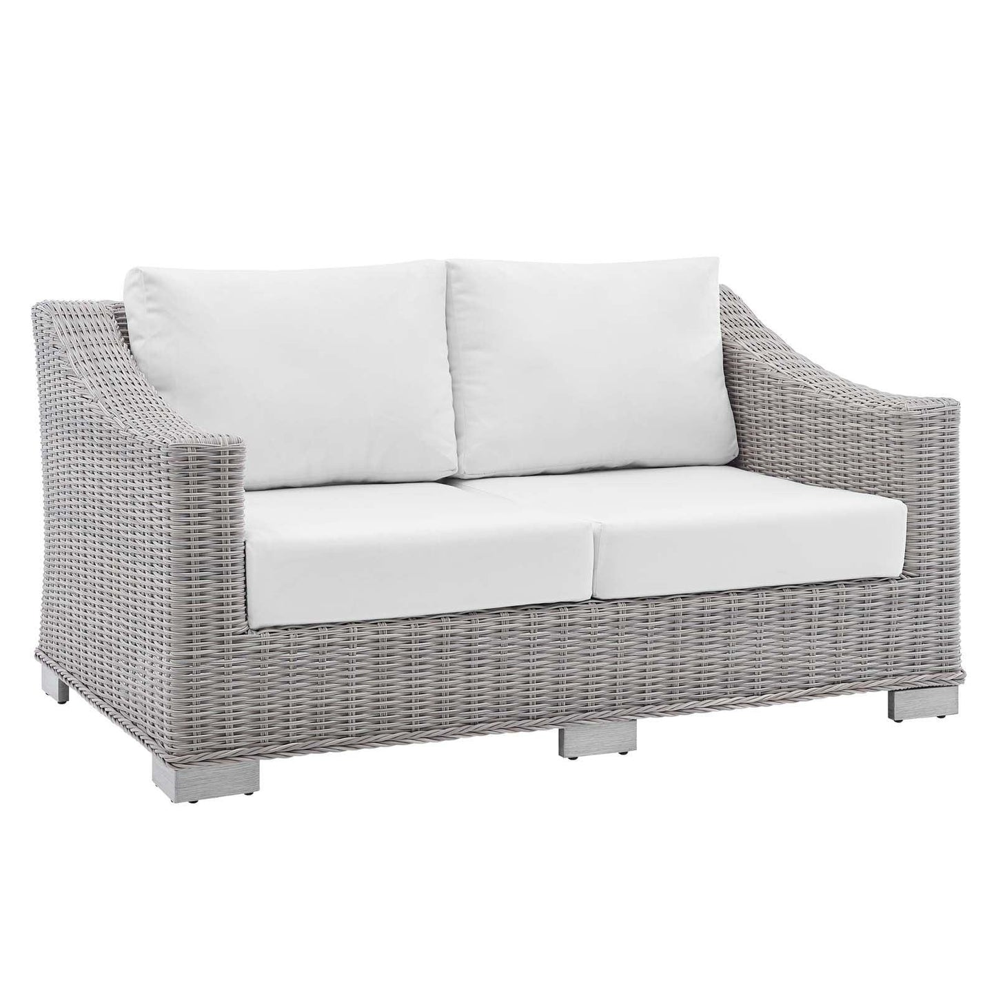 Modway Conway Sunbrella® Outdoor Patio Wicker Rattan Loveseat FredCo