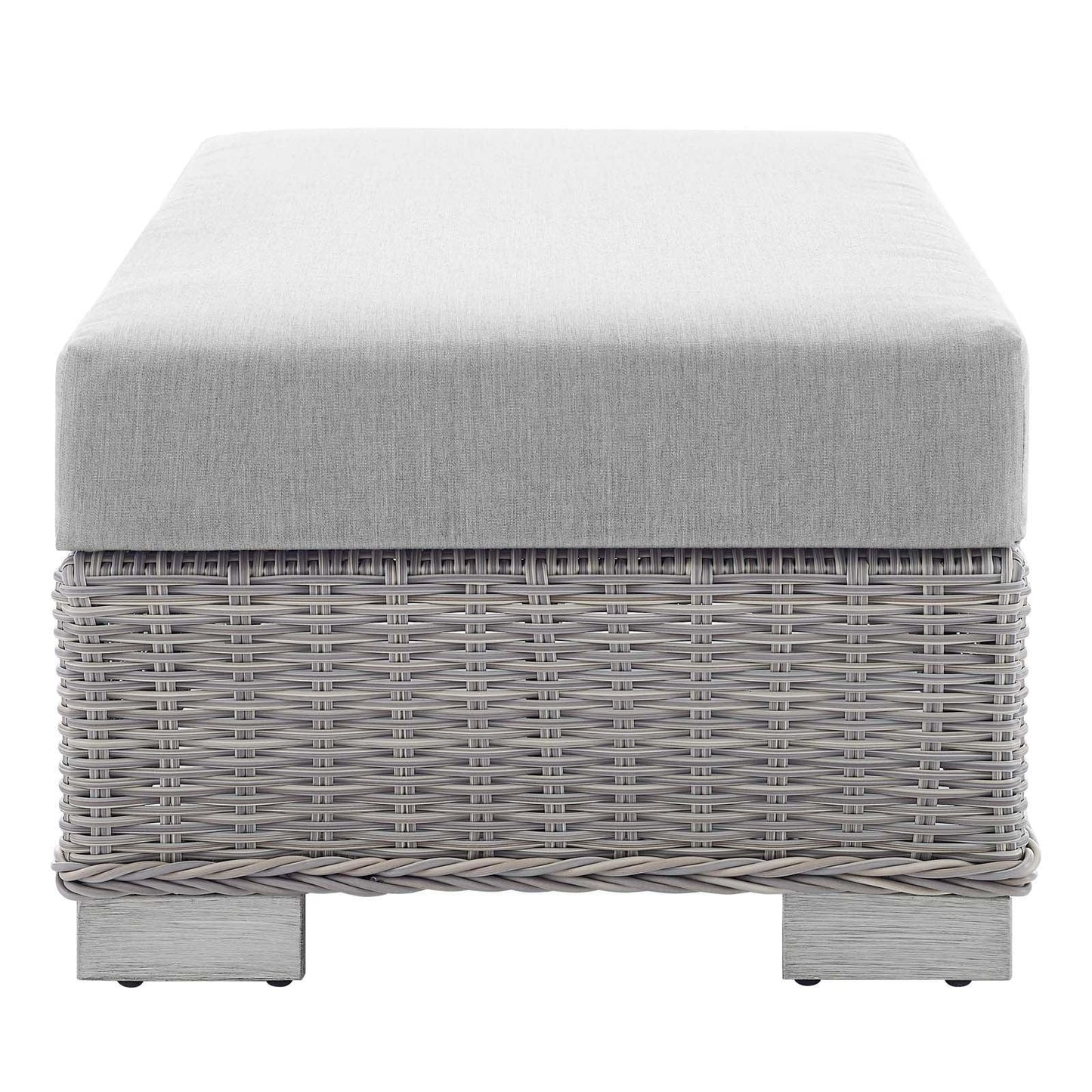 Modway Conway Sunbrella® Outdoor Patio Wicker Rattan Ottoman FredCo