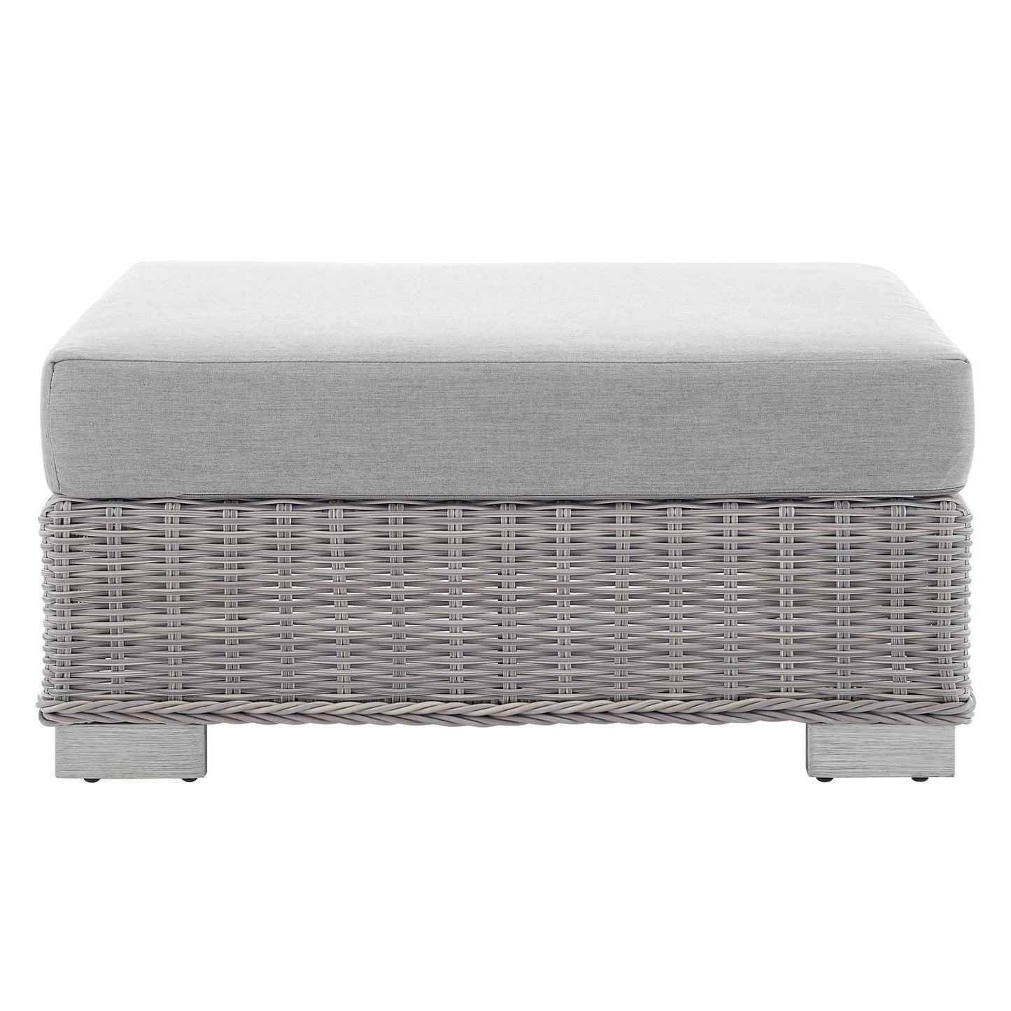 Modway Conway Sunbrella® Outdoor Patio Wicker Rattan Ottoman FredCo