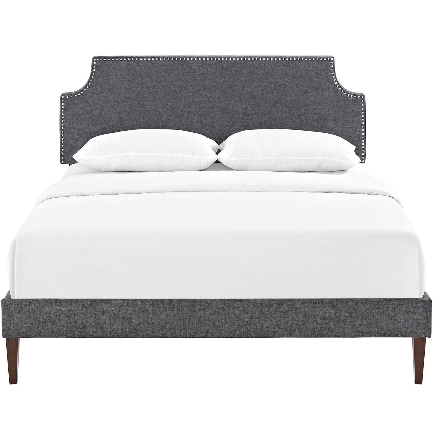 Modway Corene Full Fabric Platform Bed with Squared Tapered Legs FredCo