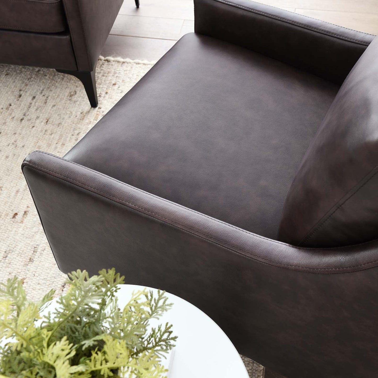 Modway Corland Leather Armchair FredCo