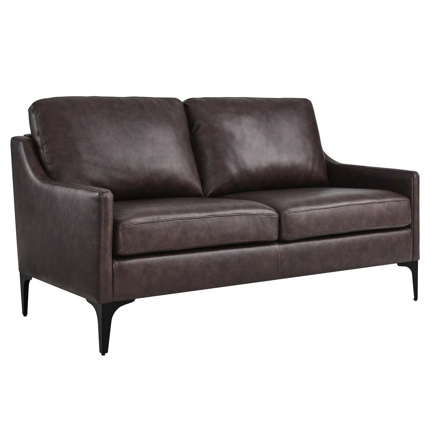 Modway Corland Leather Loveseat FredCo