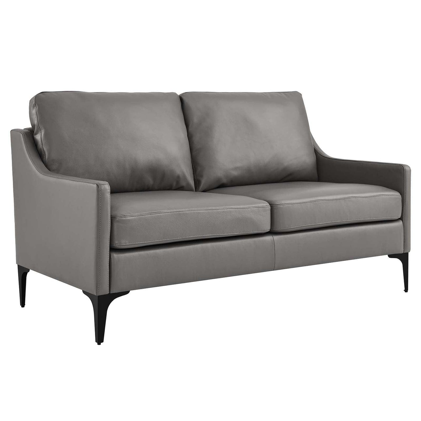 Modway Corland Leather Loveseat FredCo