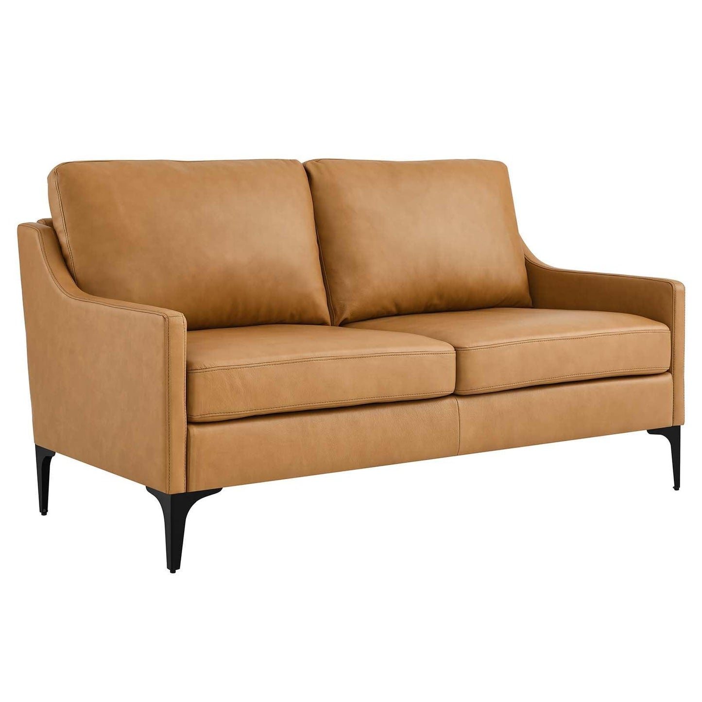 Modway Corland Leather Loveseat FredCo