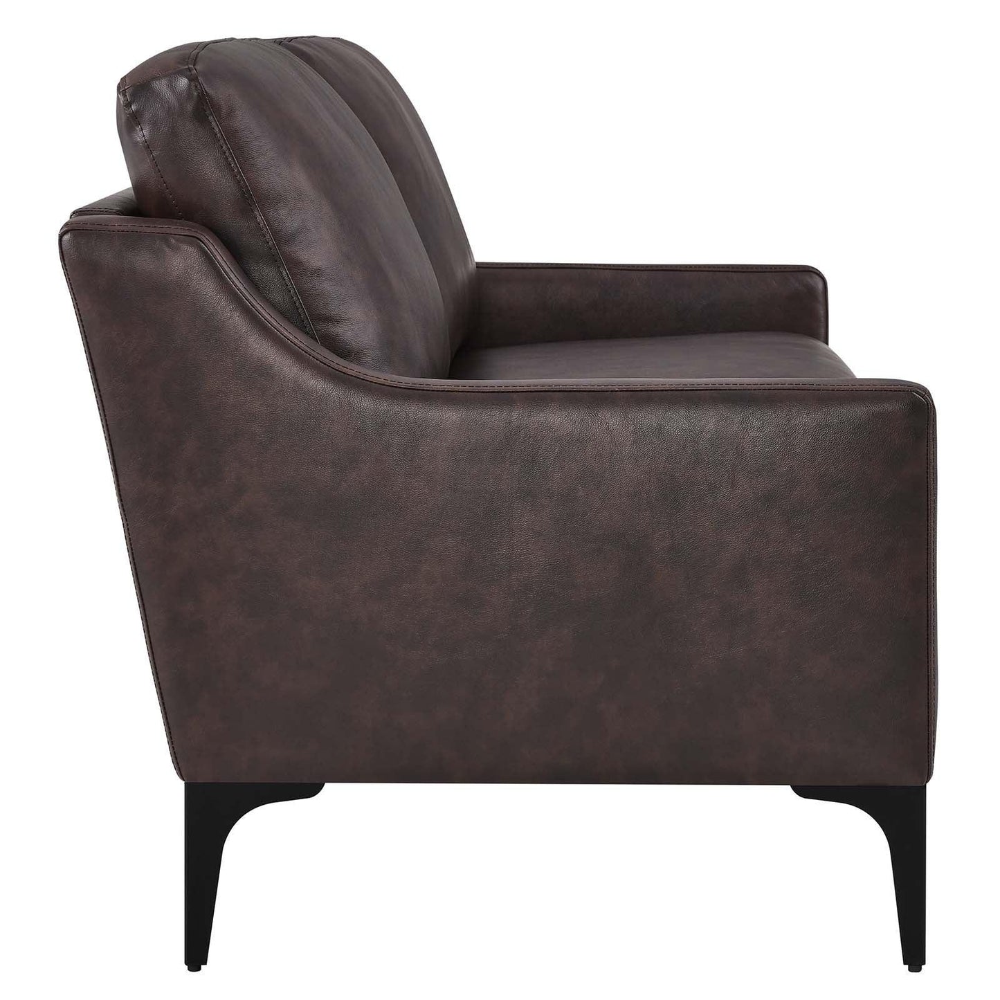 Modway Corland Leather Loveseat FredCo