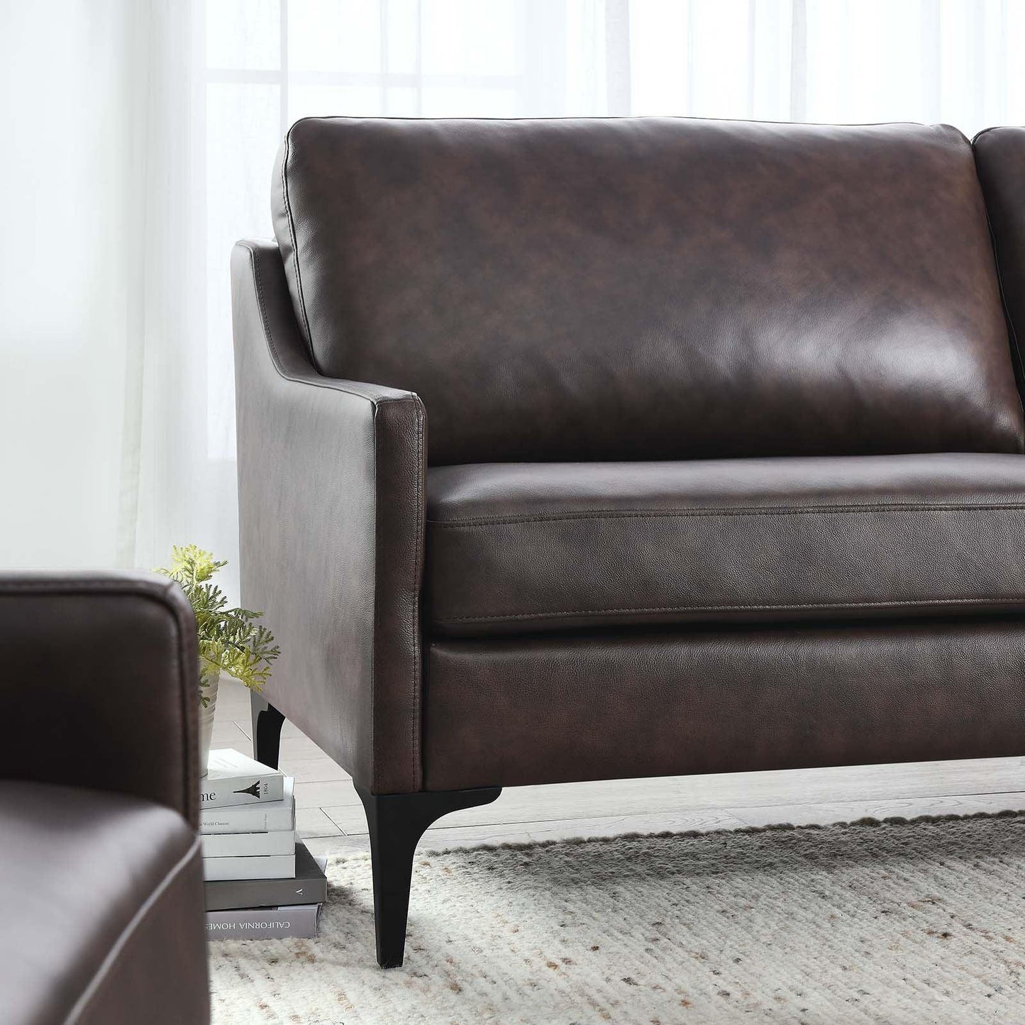 Modway Corland Leather Sofa FredCo
