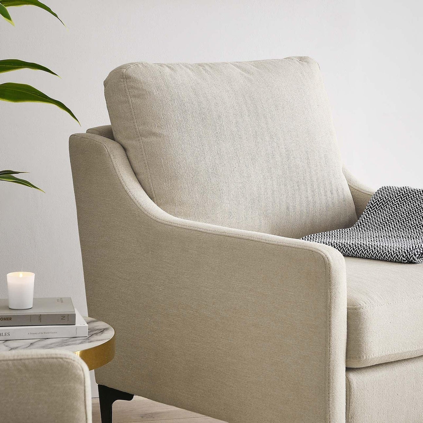 Modway Corland Upholstered Fabric Armchair FredCo
