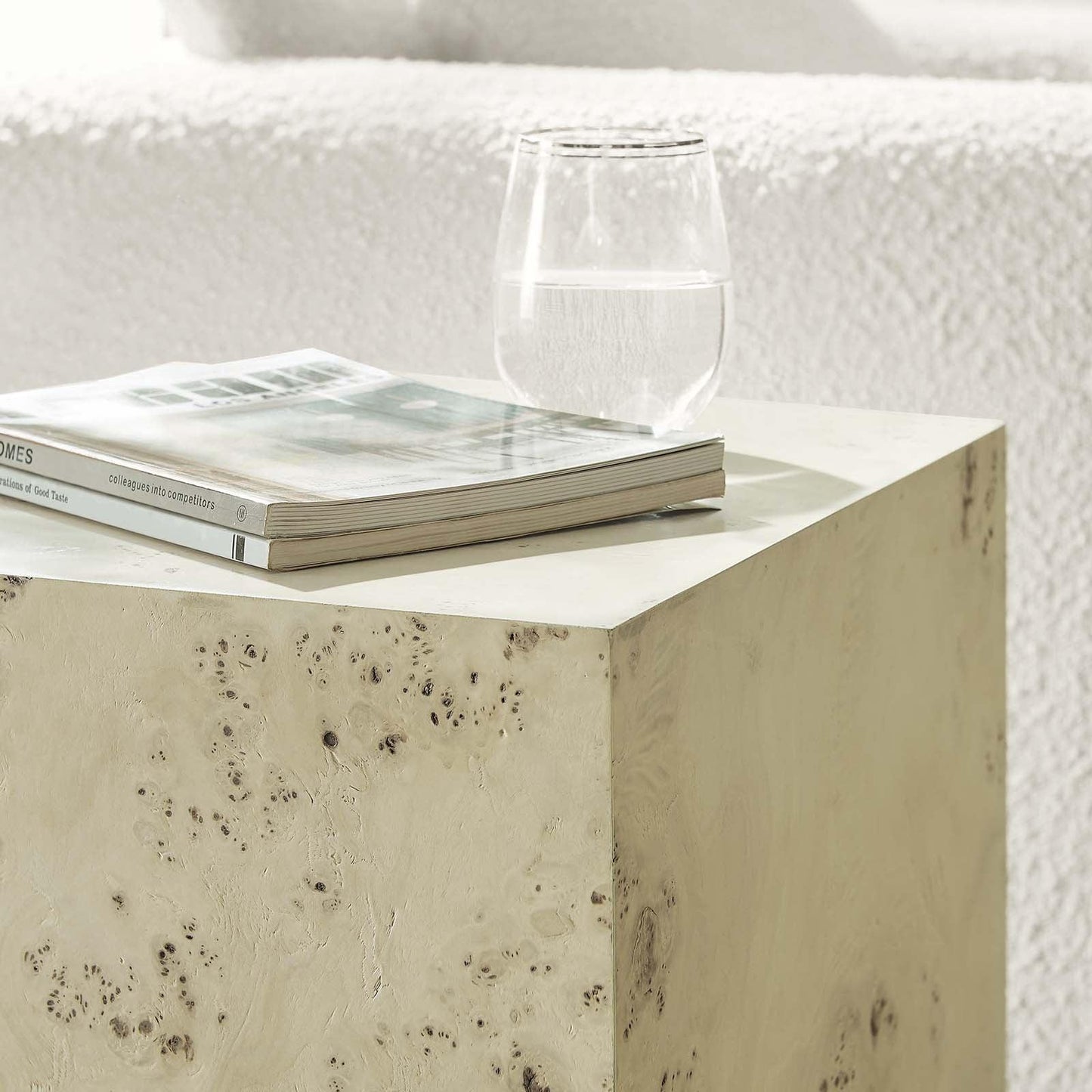 Modway Cosmos 16" Square Burl Wood Side Table, EEI-6273 FredCo