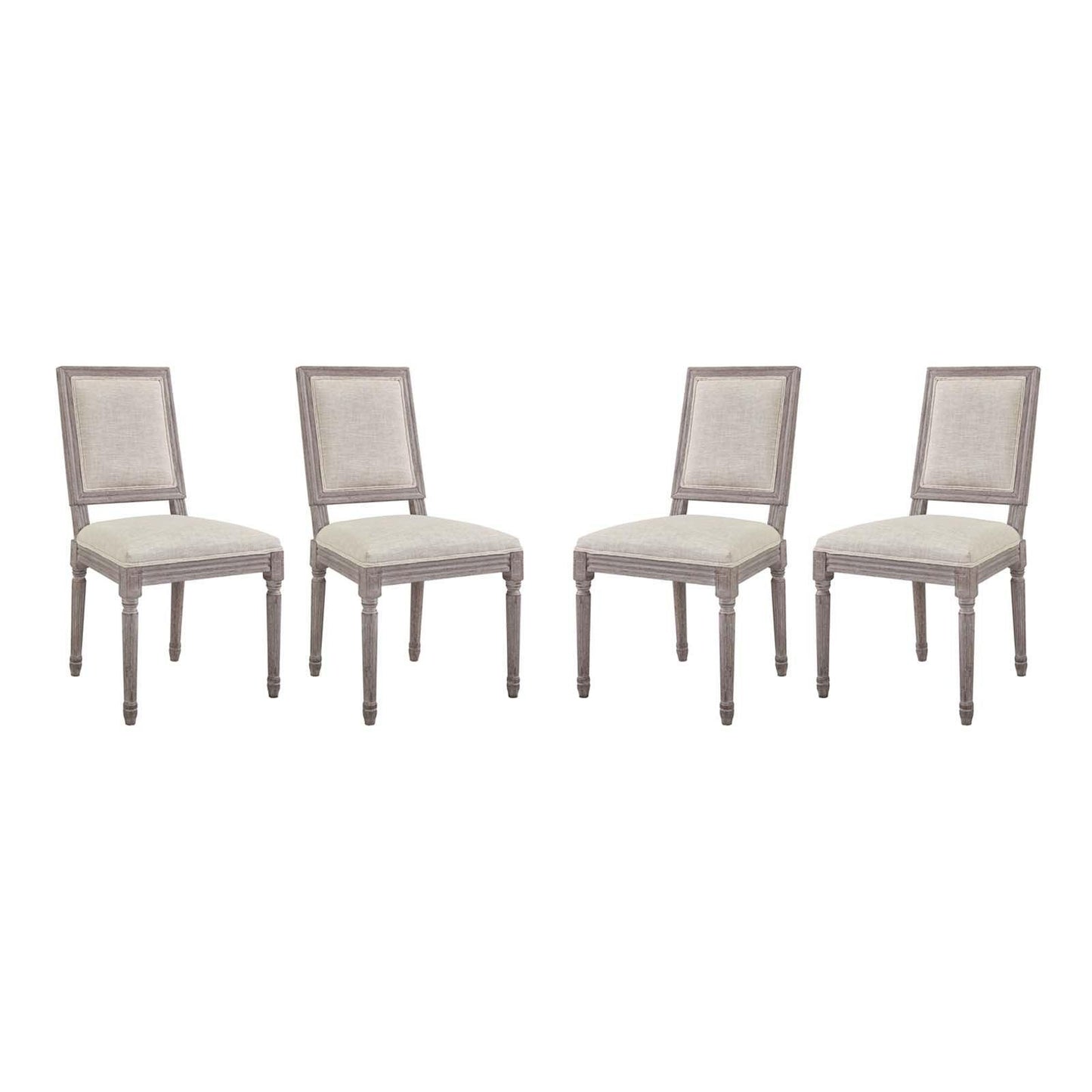 Modway Court Dining Side Chair Upholstered Fabric Set of 4 FredCo