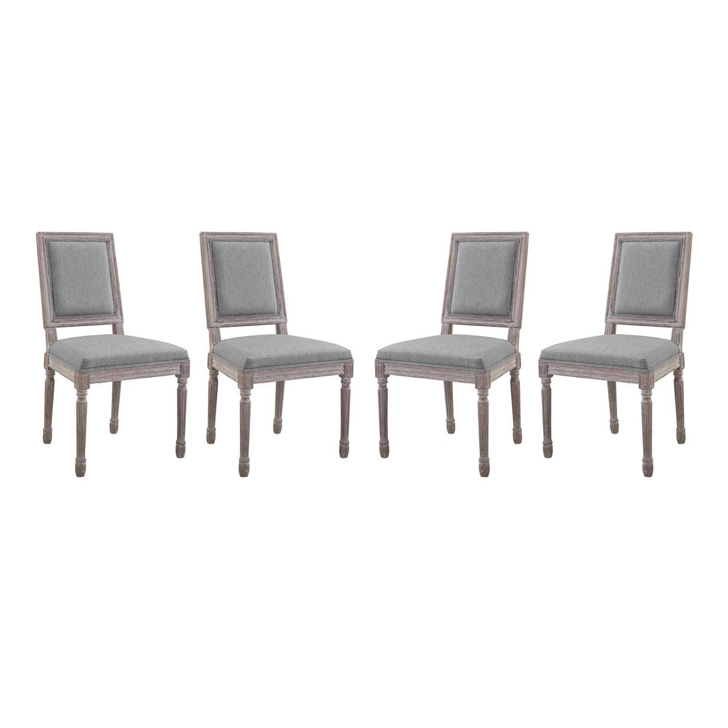 Modway Court Dining Side Chair Upholstered Fabric Set of 4 FredCo