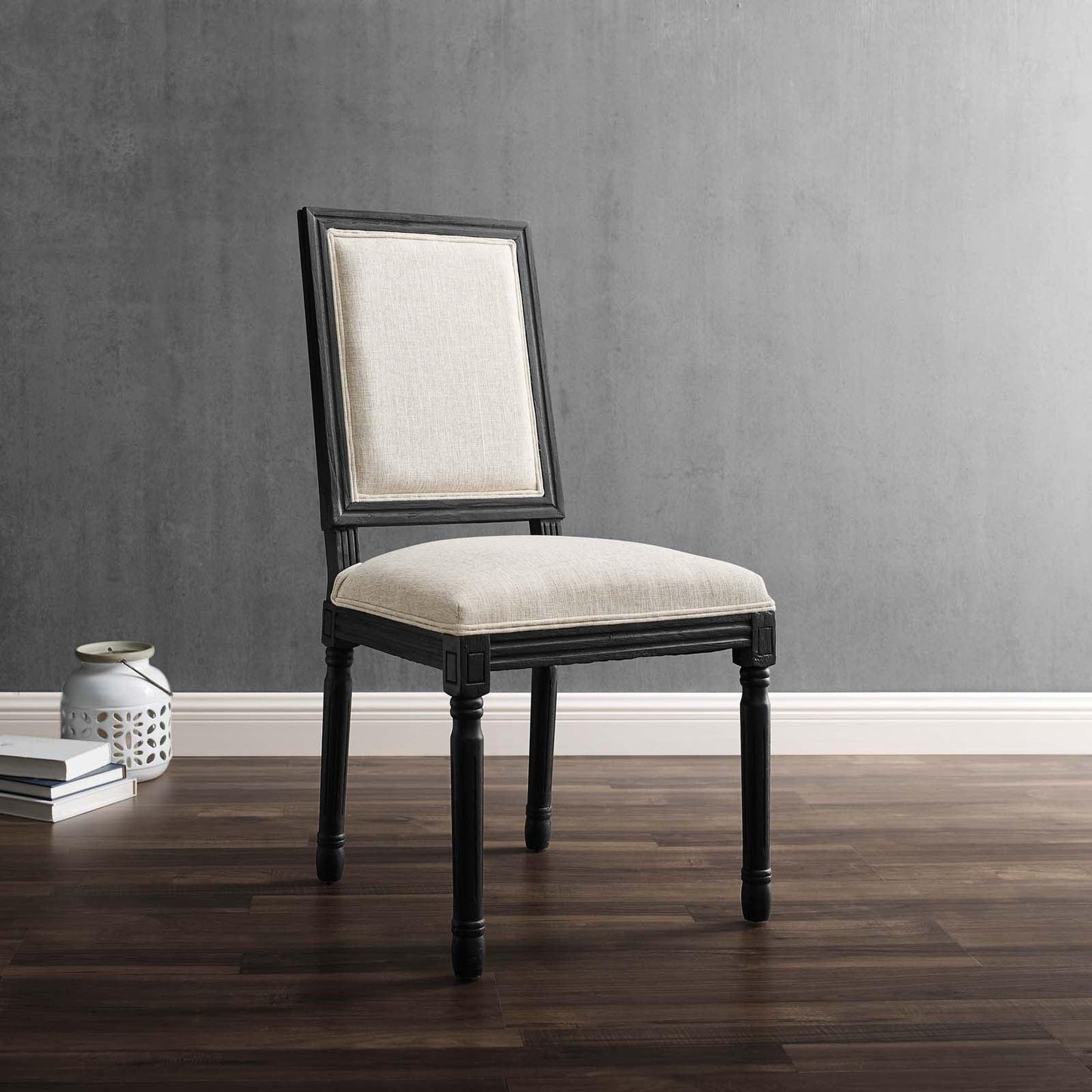 Modway Court French Vintage Upholstered Fabric Dining Side Chair FredCo