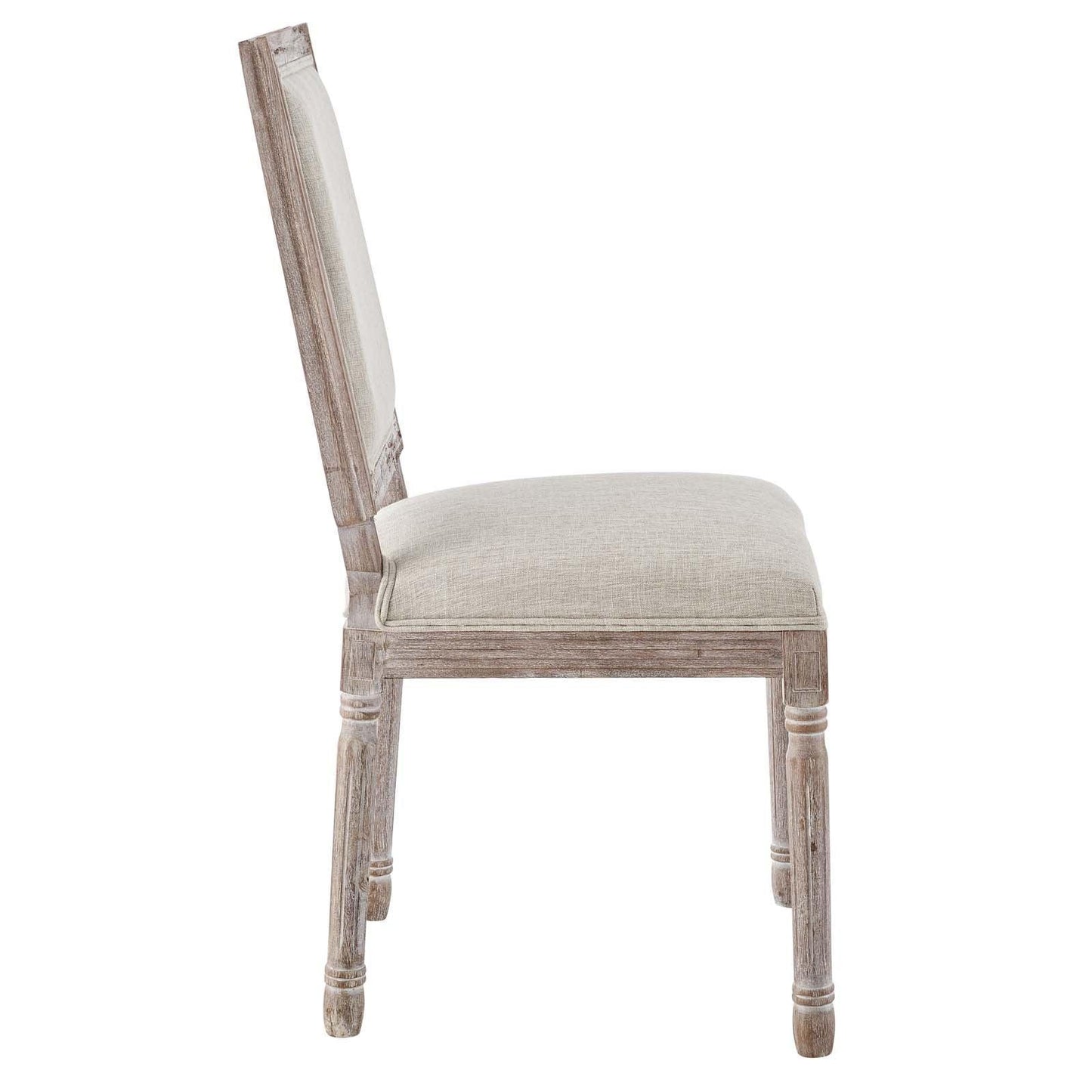 Modway Court Vintage French Upholstered Fabric Dining Side Chair FredCo