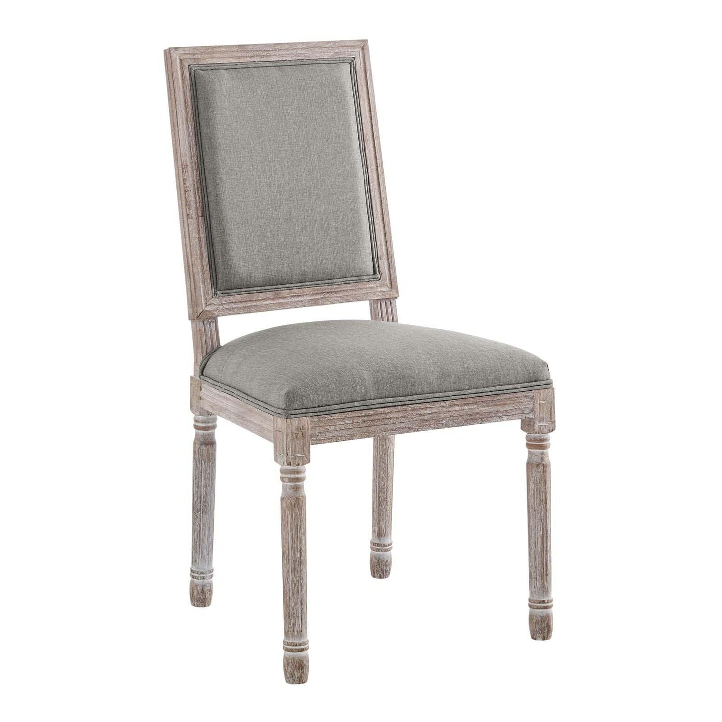 Modway Court Vintage French Upholstered Fabric Dining Side Chair FredCo