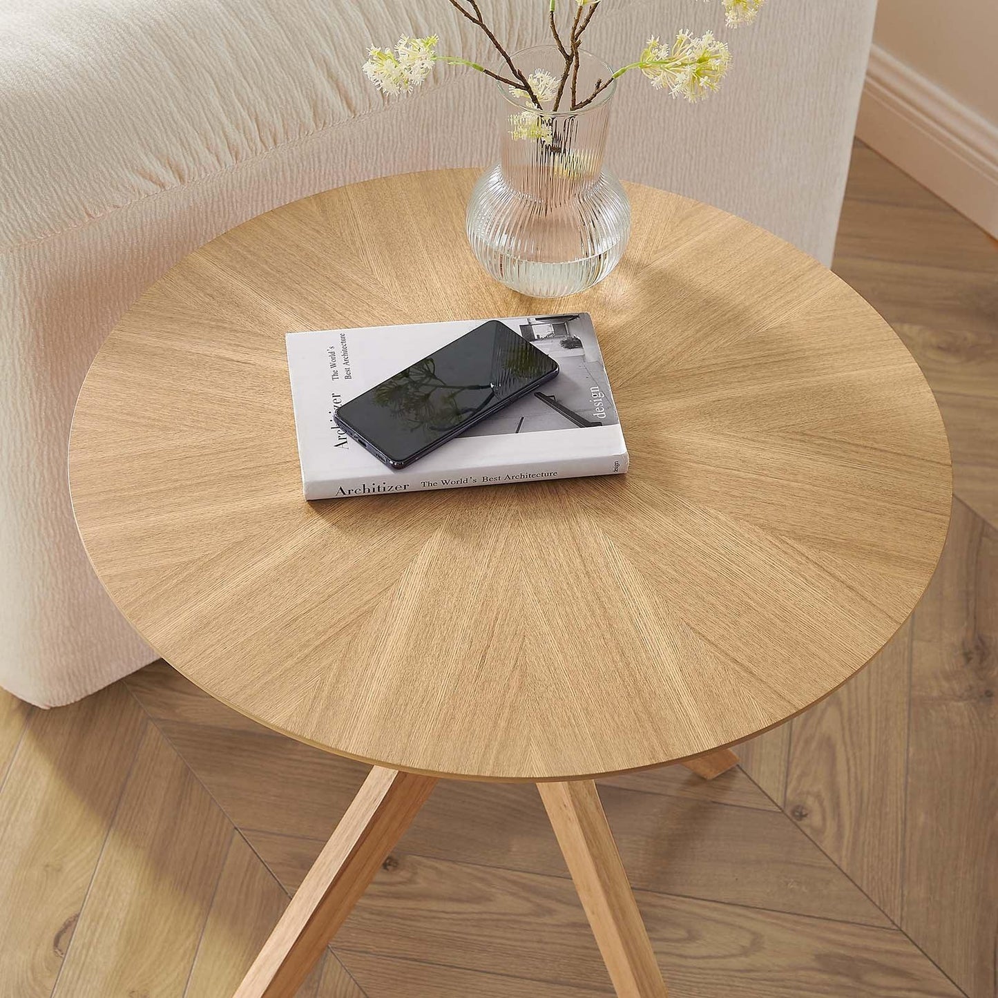 Modway Crossroads 24” Round Wood Side Table, EEI-6558 FredCo