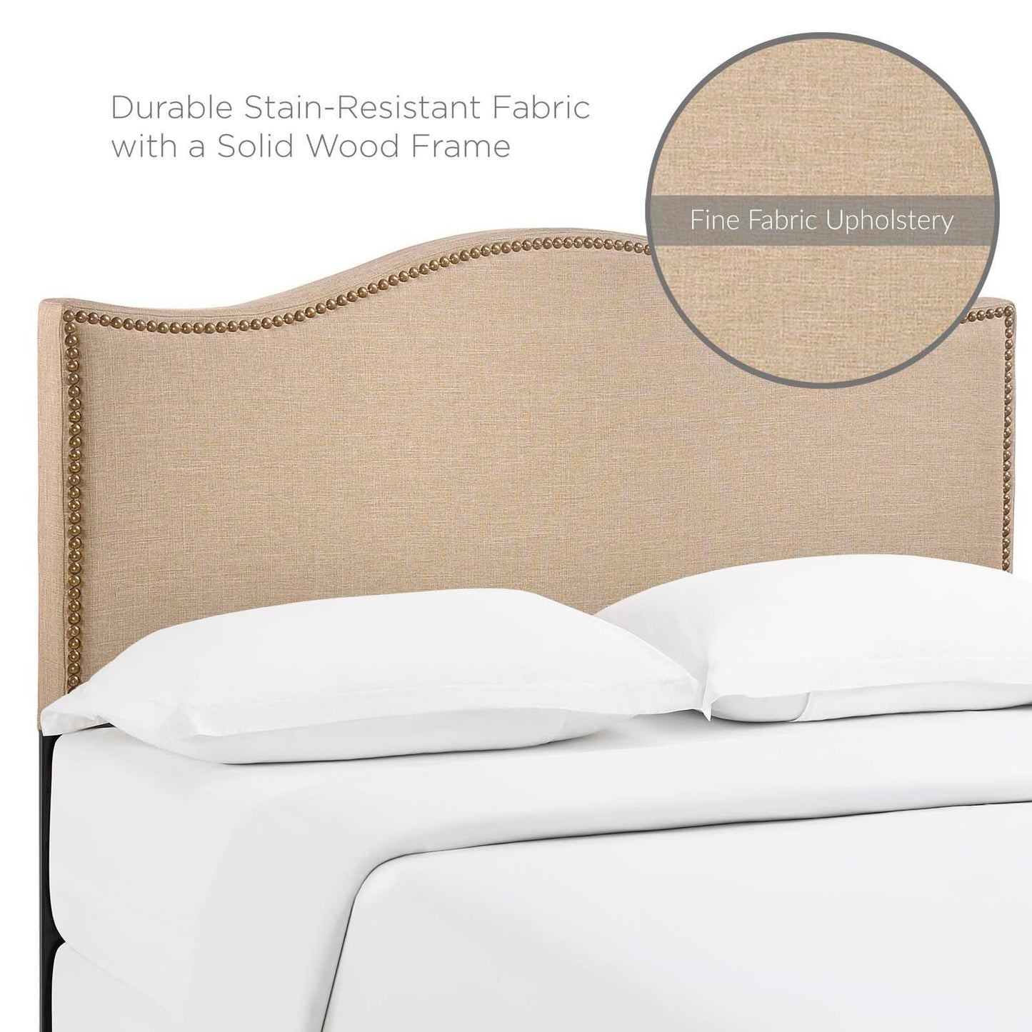Modway Curl Queen Nailhead Upholstered Headboard FredCo
