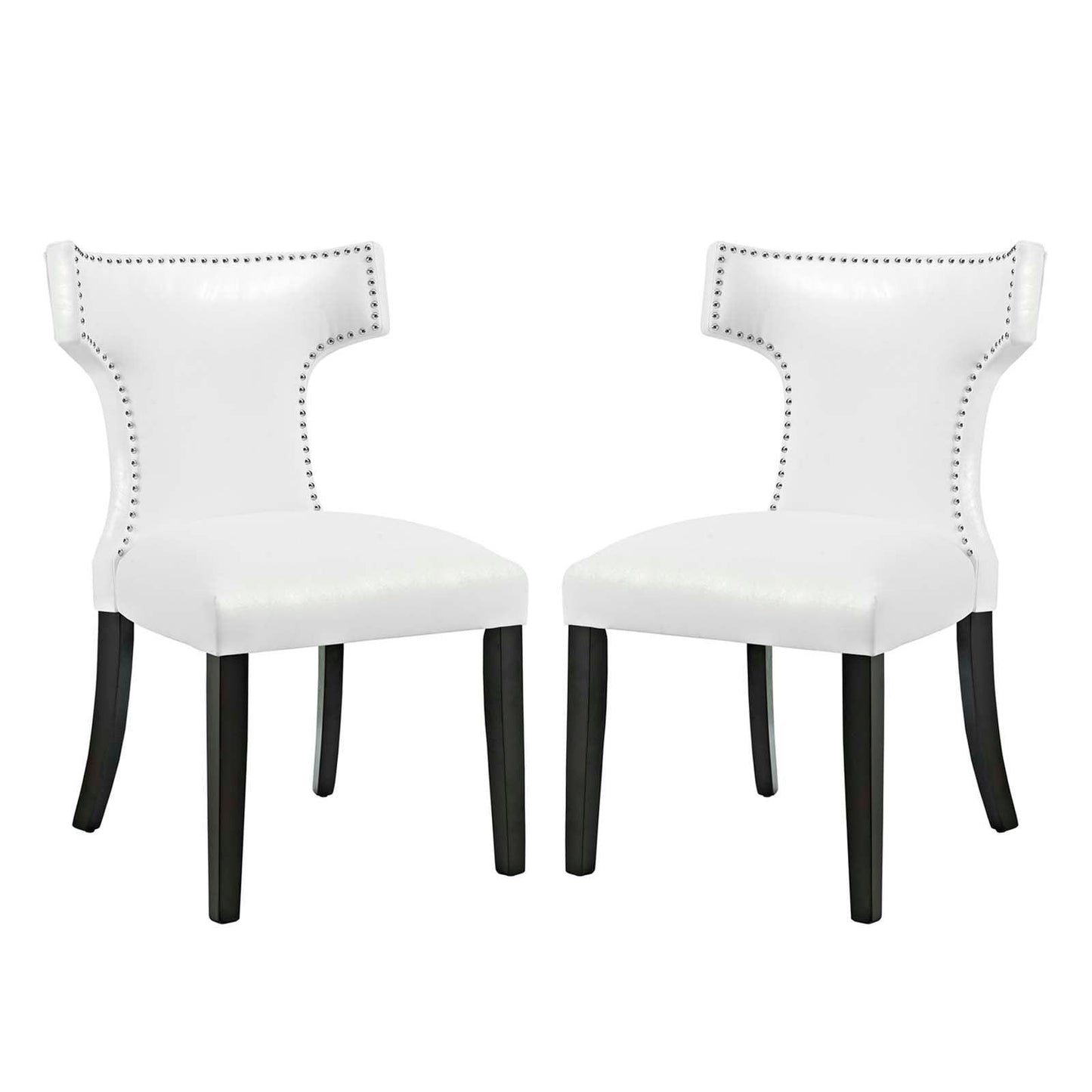 Modway Curve Dining Chair Vinyl Set of 2 FredCo