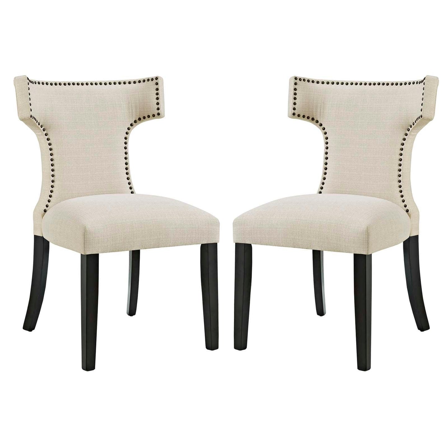 Modway Curve Dining Side Chair Fabric Set of 2 FredCo