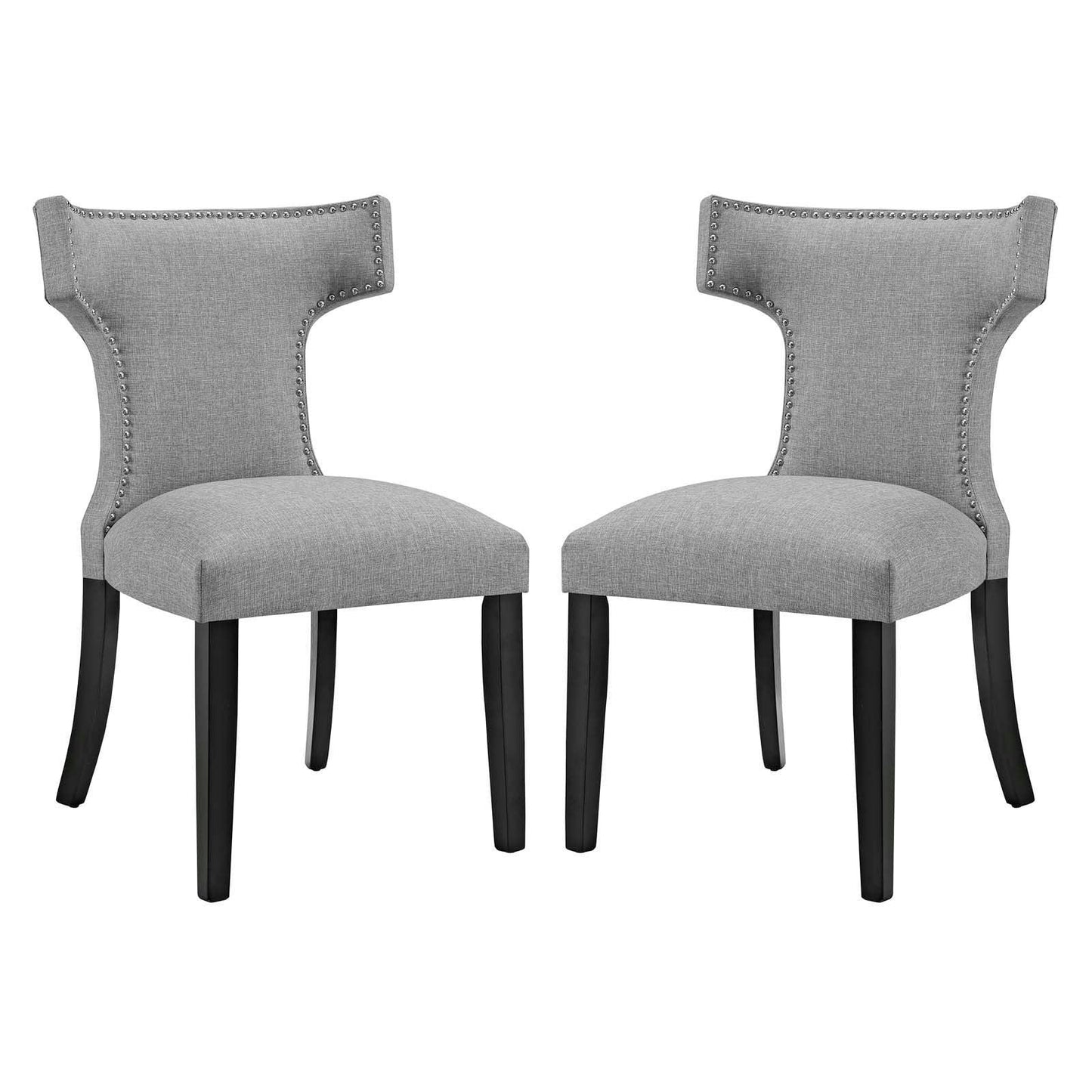 Modway Curve Dining Side Chair Fabric Set of 2 FredCo