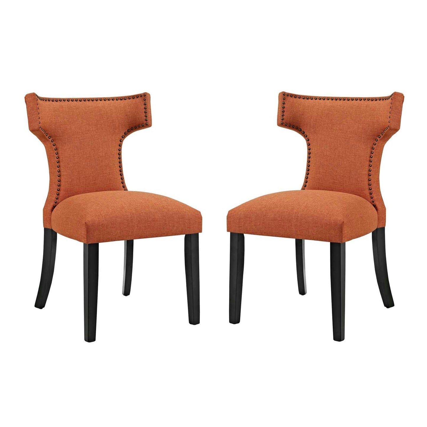 Modway Curve Dining Side Chair Fabric Set of 2 FredCo