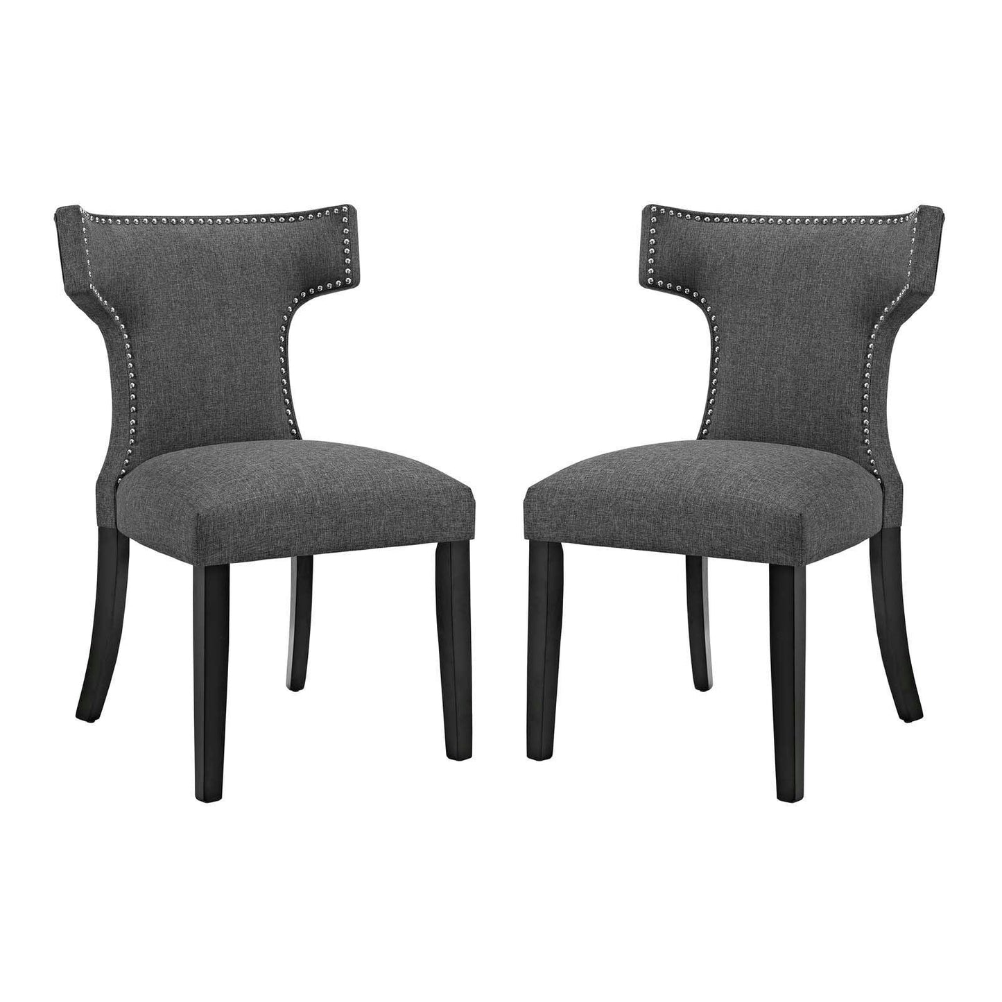 Modway Curve Dining Side Chair Fabric Set of 2 FredCo