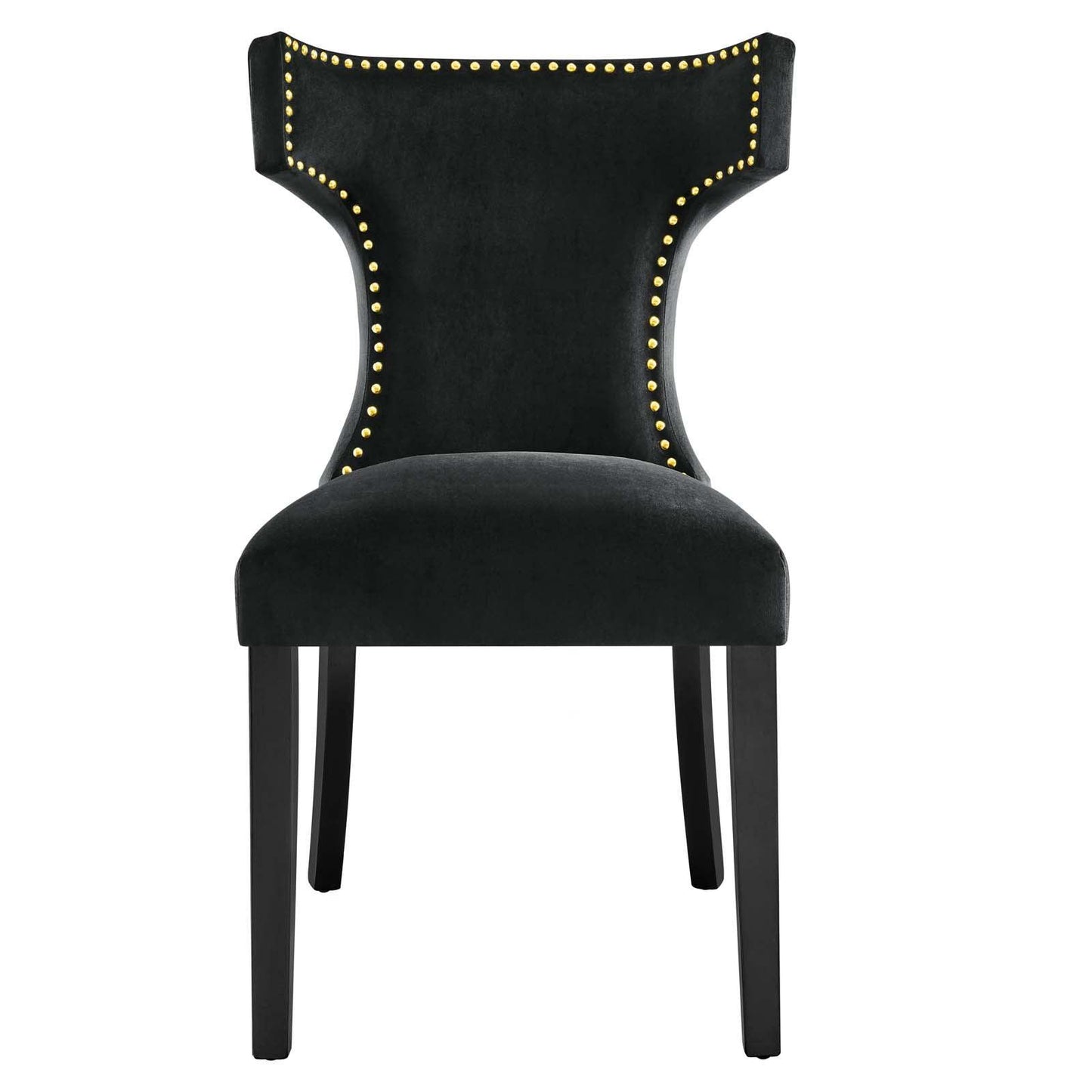 Modway Curve Performance Velvet Dining Chairs - Set of 2 FredCo