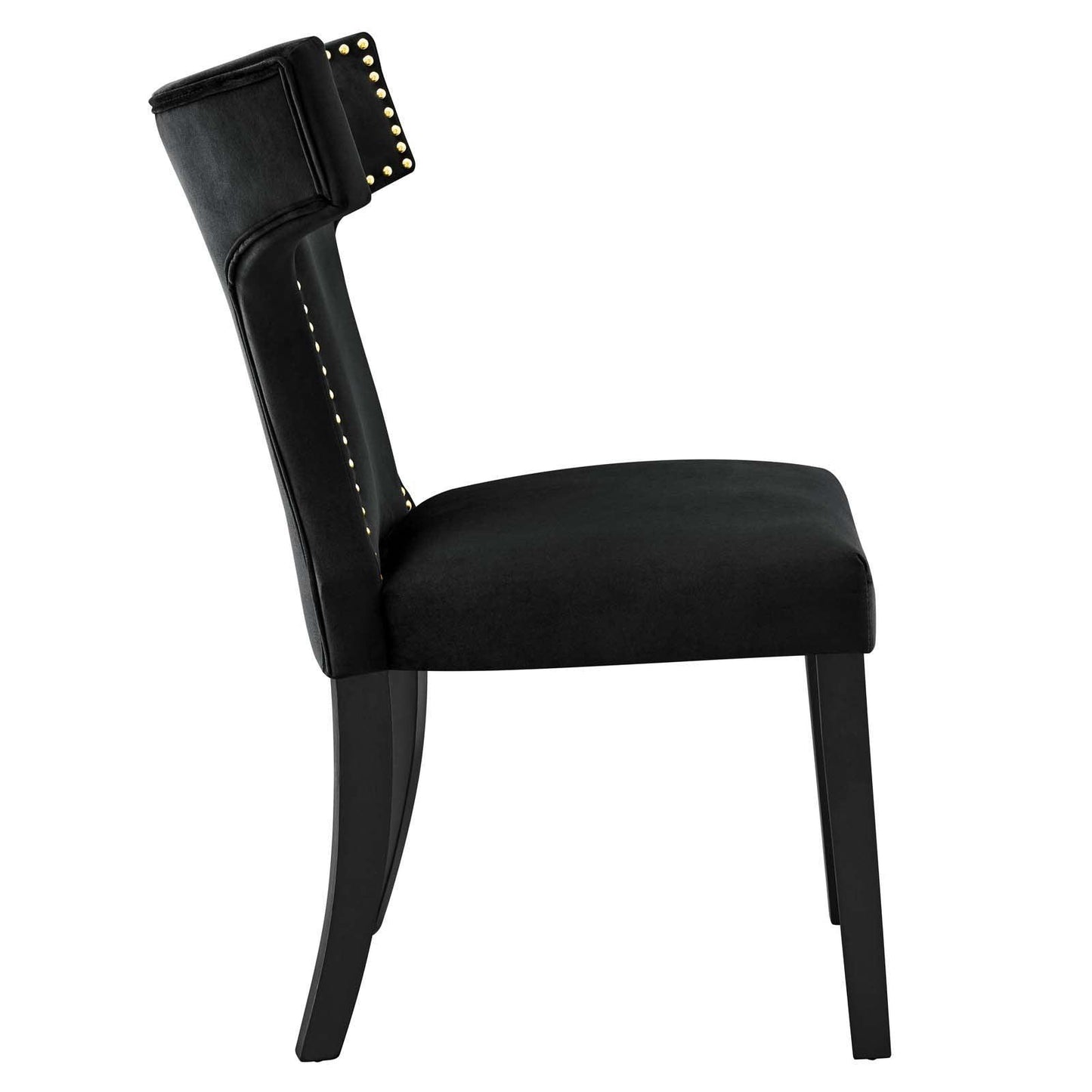Modway Curve Performance Velvet Dining Chairs - Set of 2 FredCo