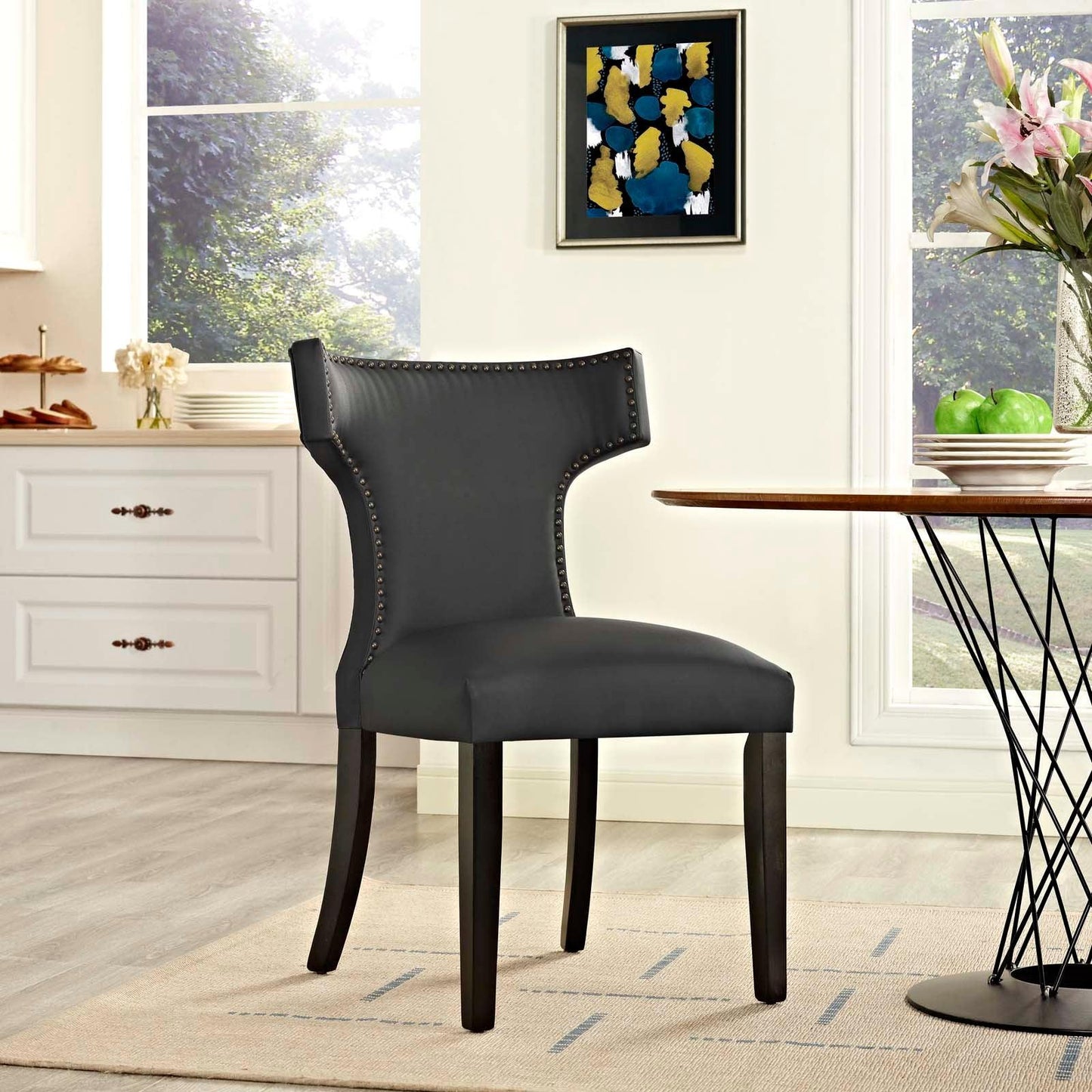 Modway Curve Vegan Leather Dining Chair FredCo
