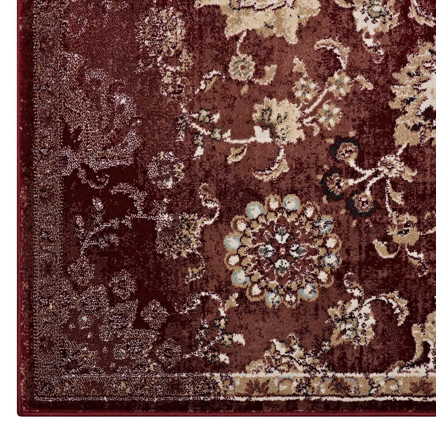 Modway Cynara Distressed Floral Persian Medallion Area Rug FredCo