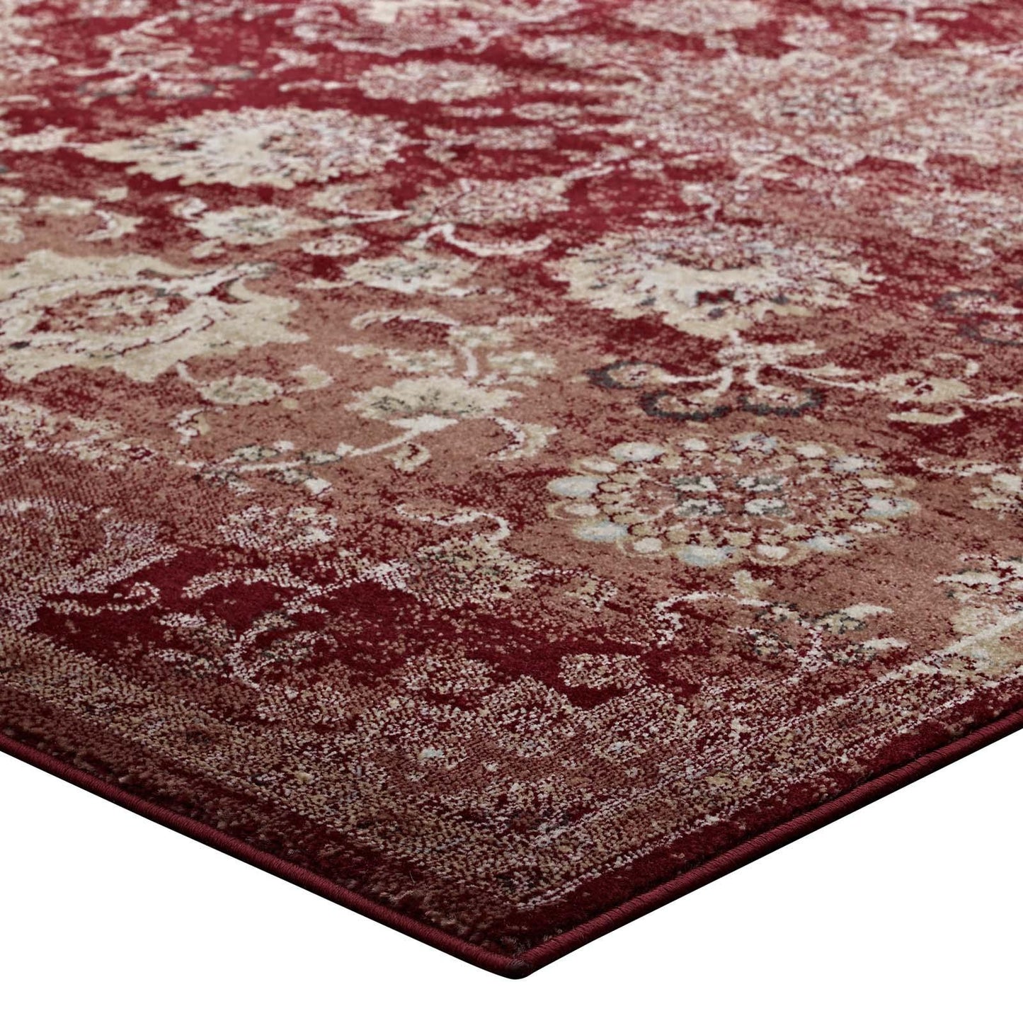 Modway Cynara Distressed Floral Persian Medallion Area Rug FredCo