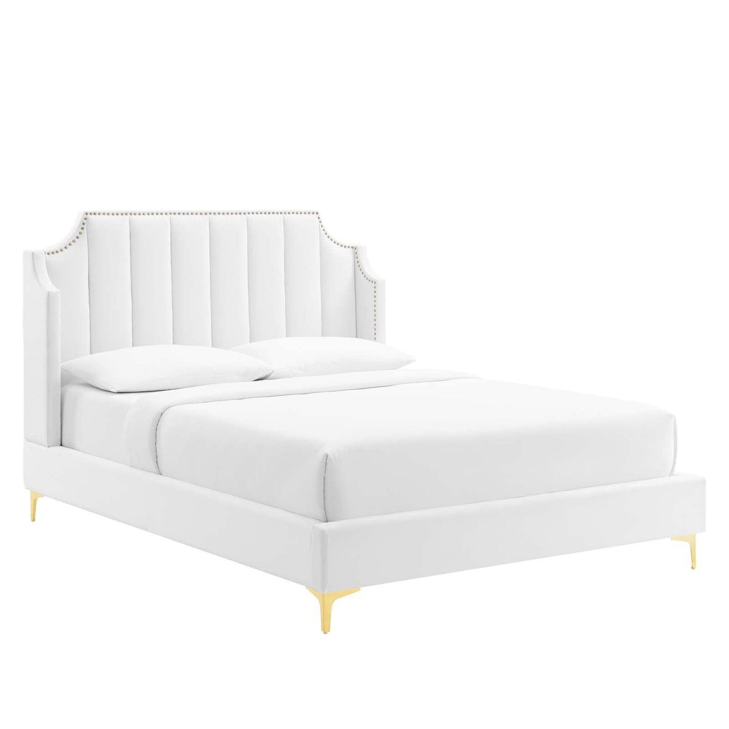 Modway Daniella Performance Velvet Queen Platform Bed FredCo